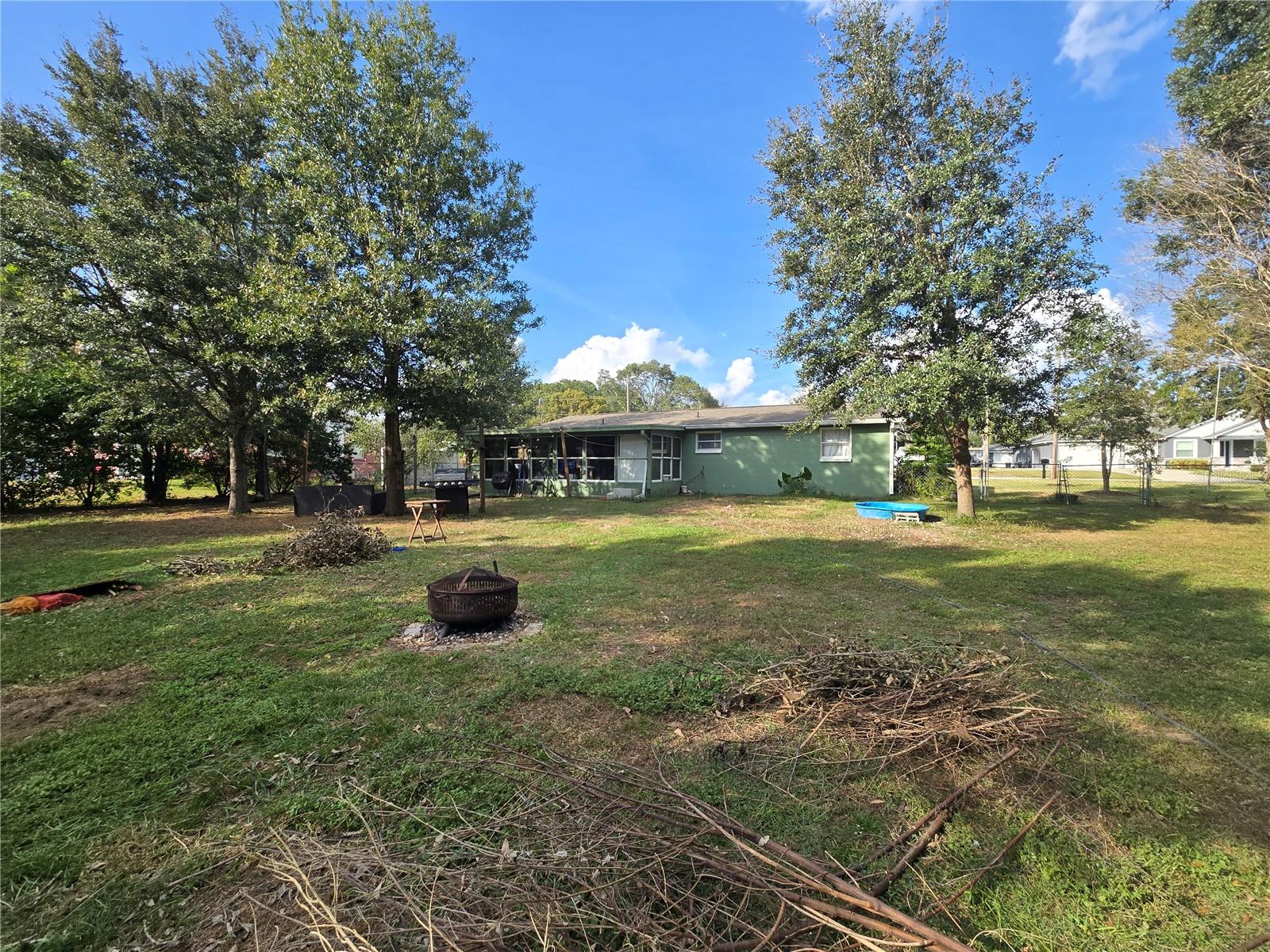 View of the backyard