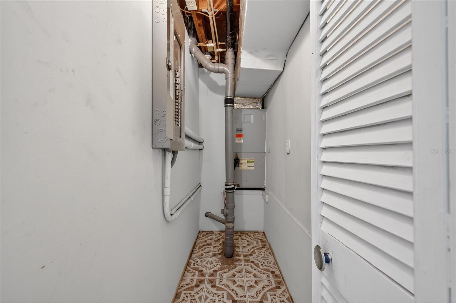 Storage utility closet.