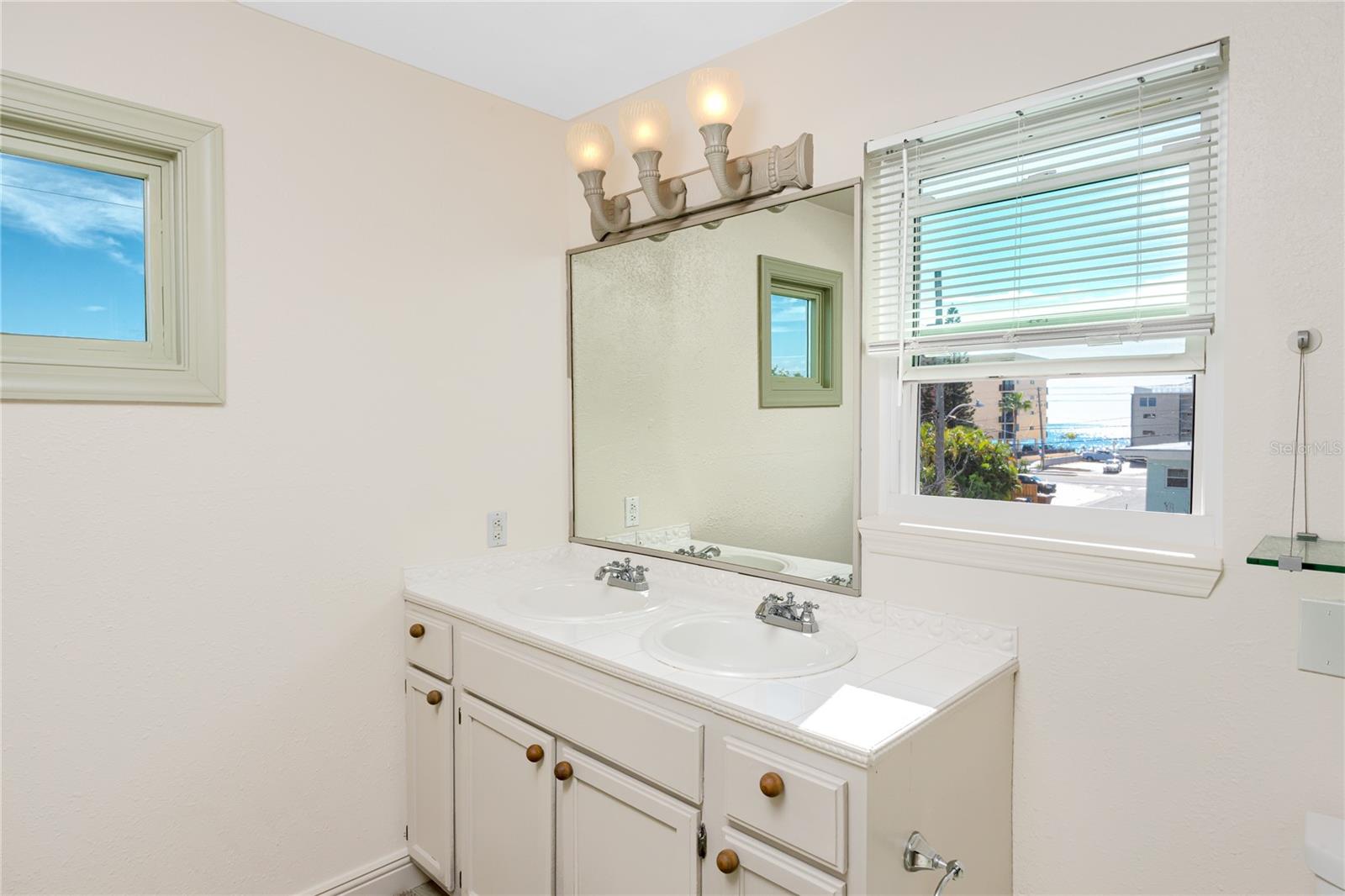 Primary Bath with views of the Gulf