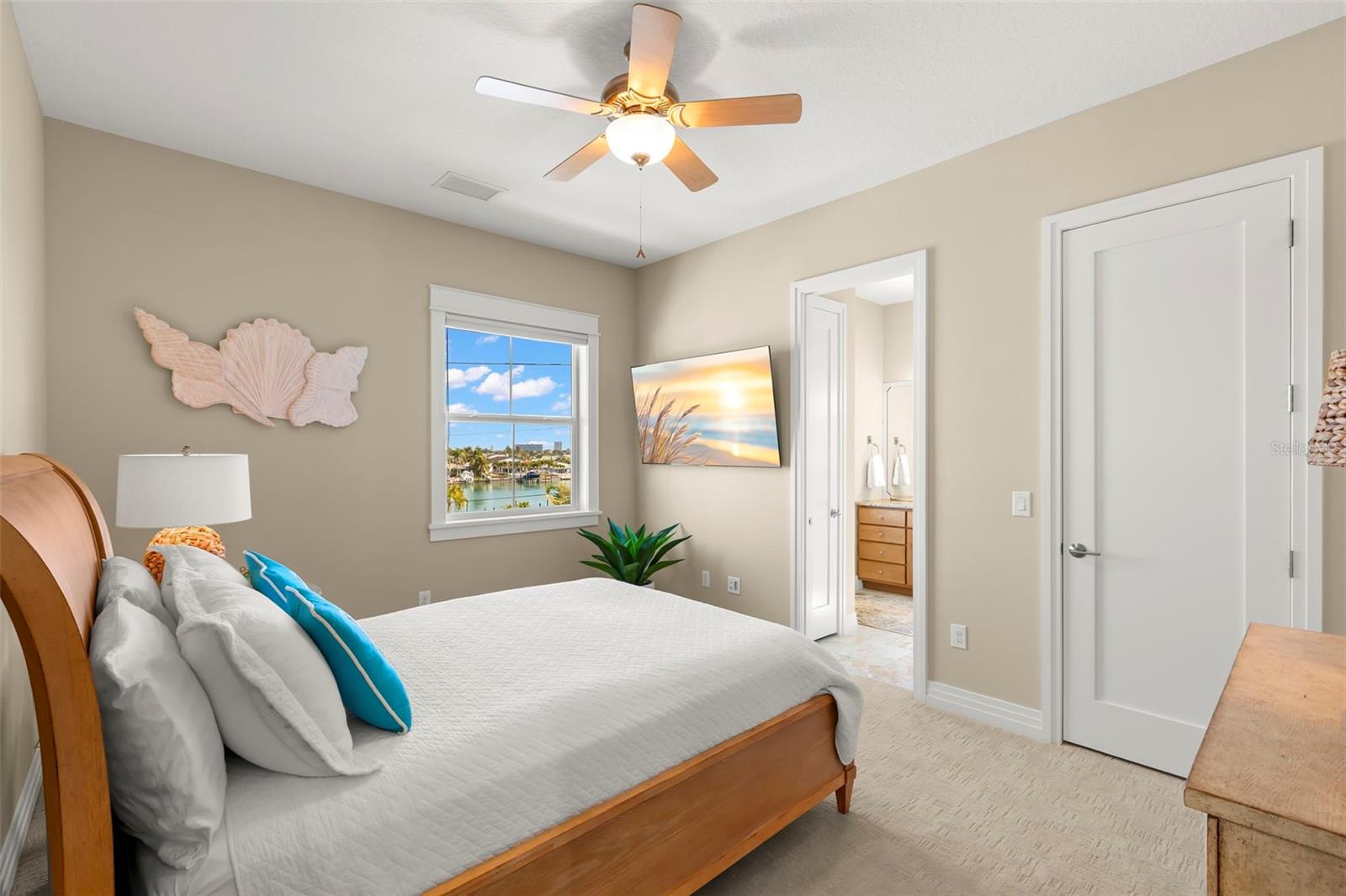 The Second Bedroom Suite is on the upper level with Private Ensuite Bath