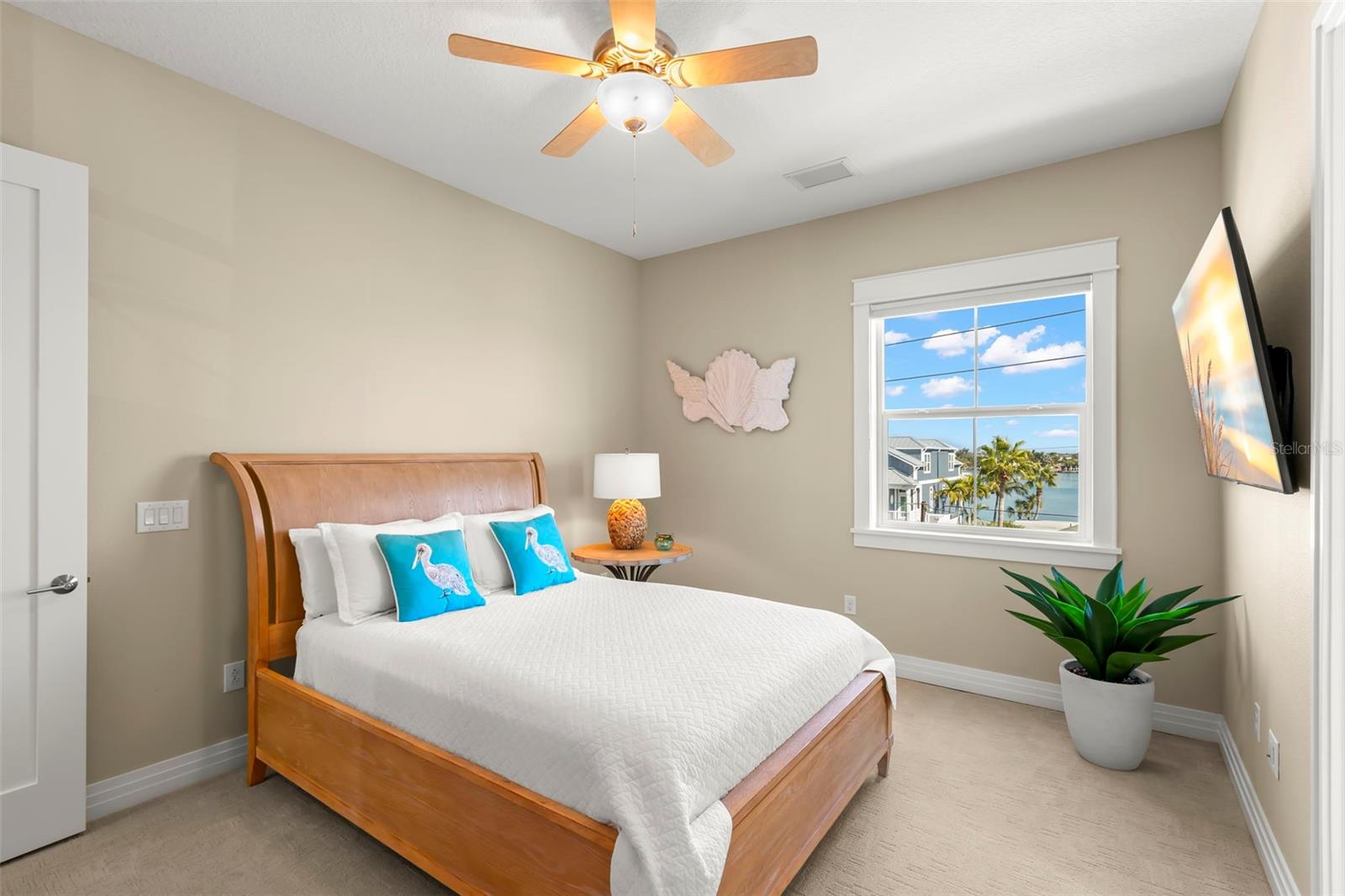 The Second Bedroom has an eastern view of the Intracoastal Waterway
