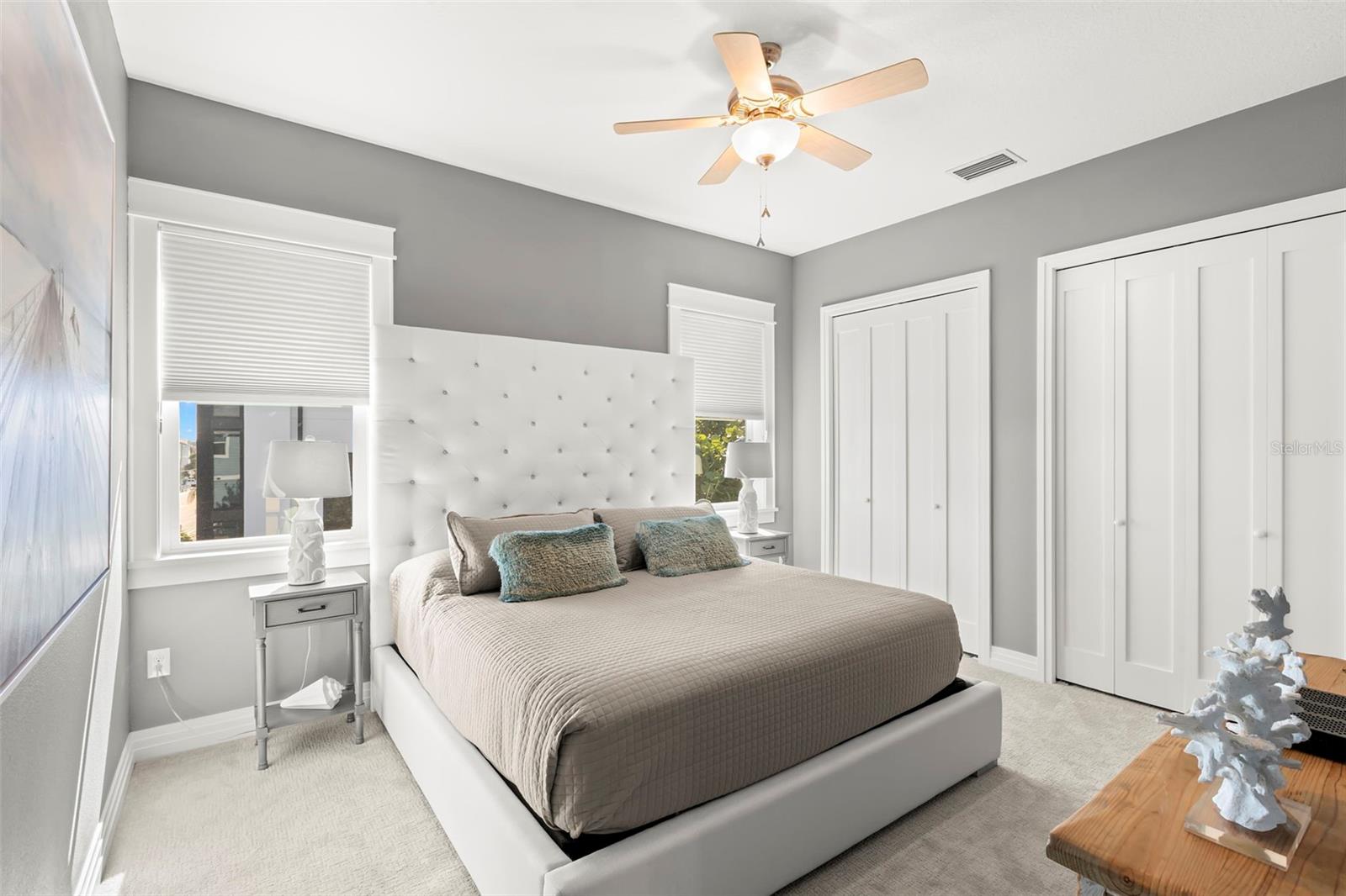 The Third Bedroom Suite is on the upper level with abundant closet storage and Ensuite Bath