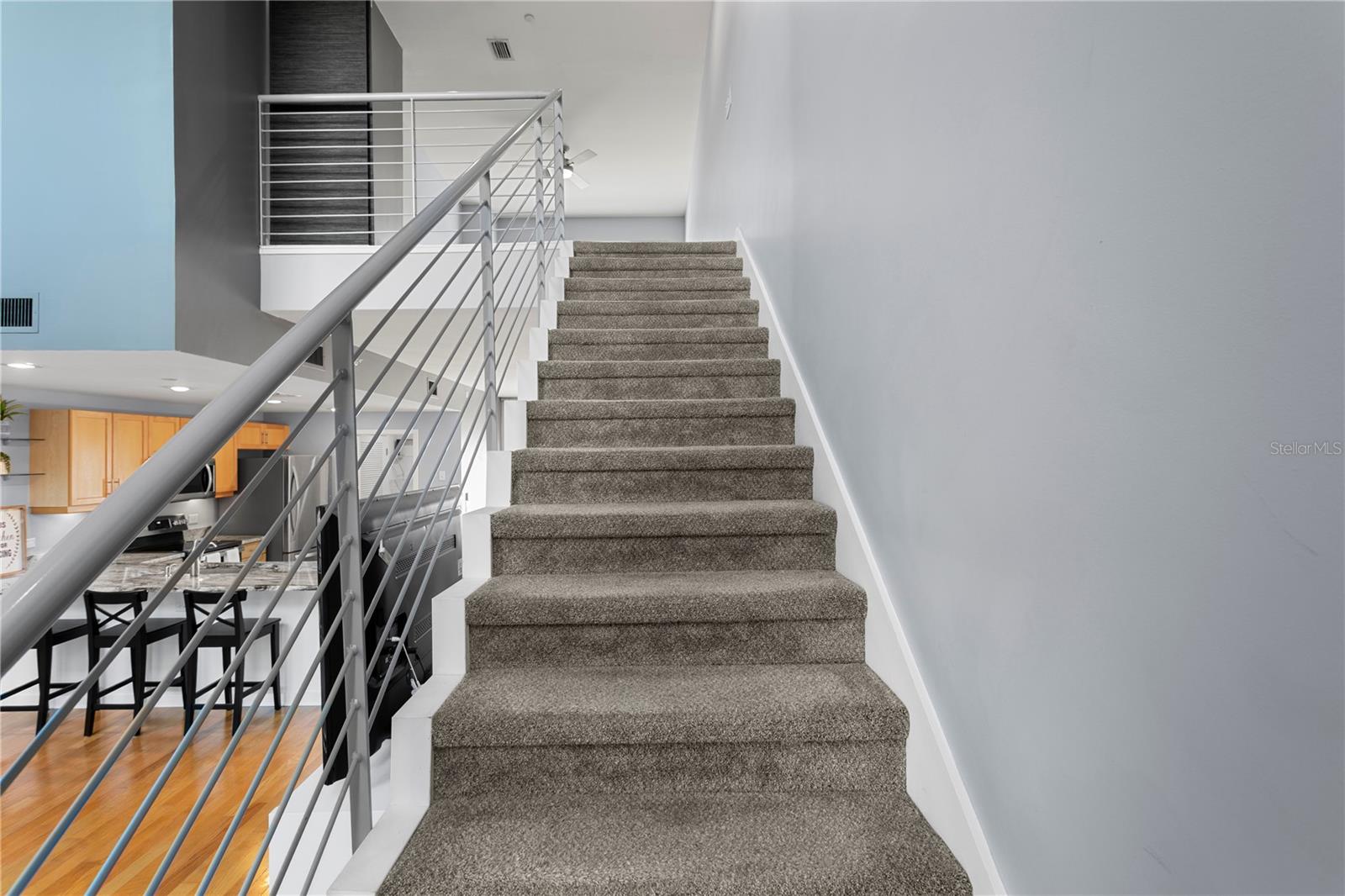 Stairs leading to Primary ensuite loft from 2nd to 3rd floor