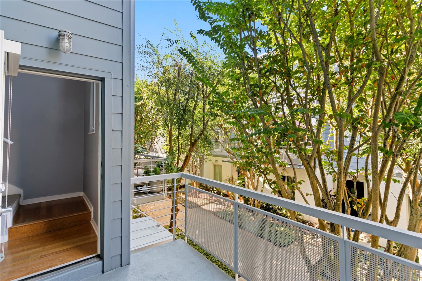 Private balcony on 2nd floor to courtyard views