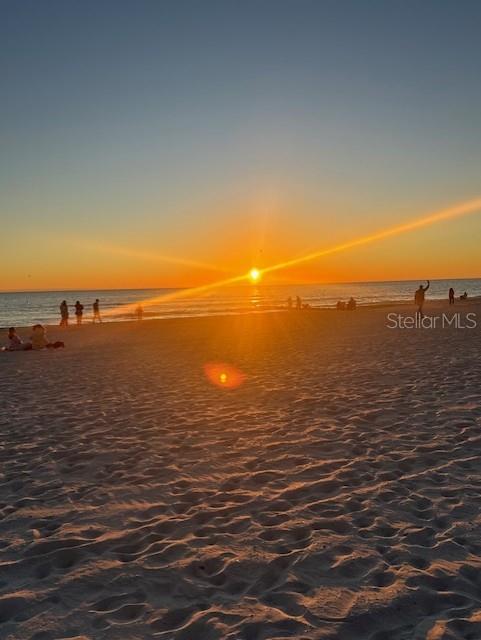 Sunset at beach close to the house