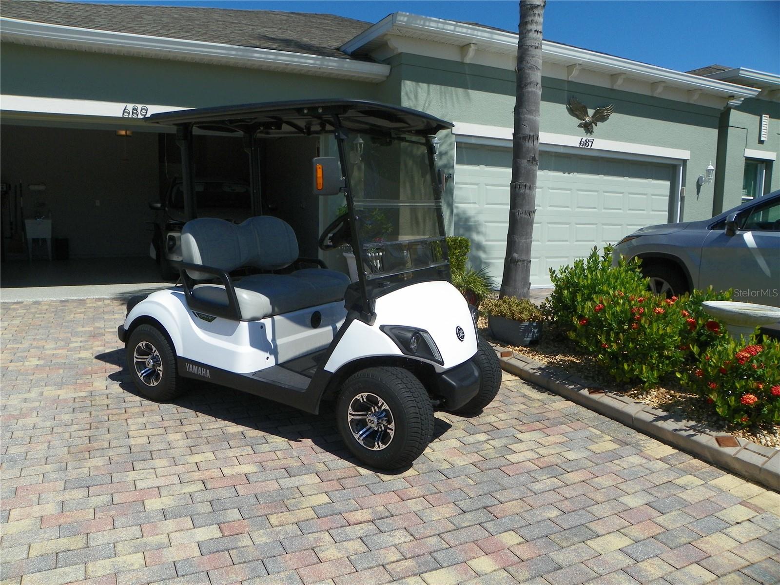 Like new Yamaha golf cart is included in the sale!