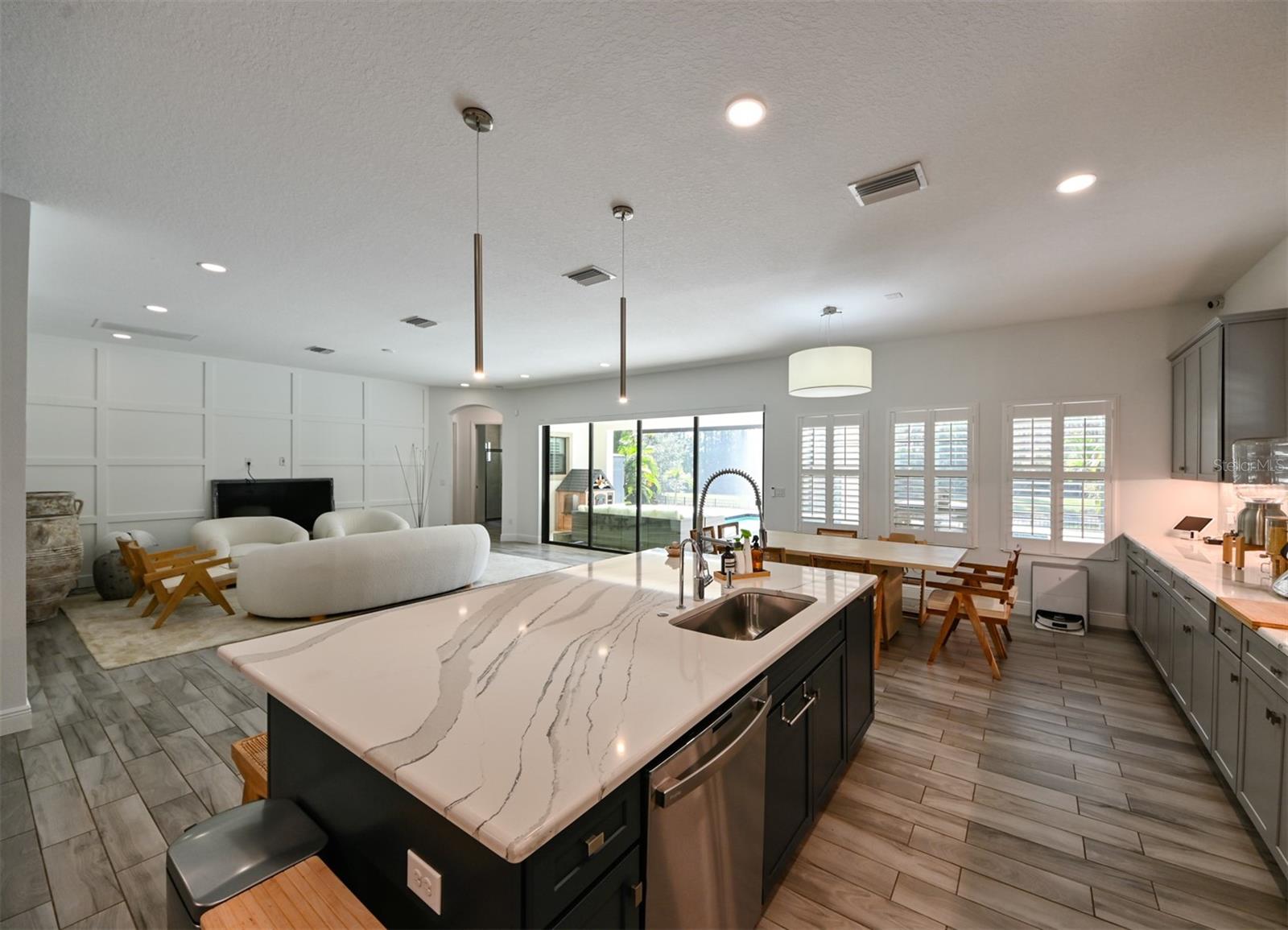 Island to Great room