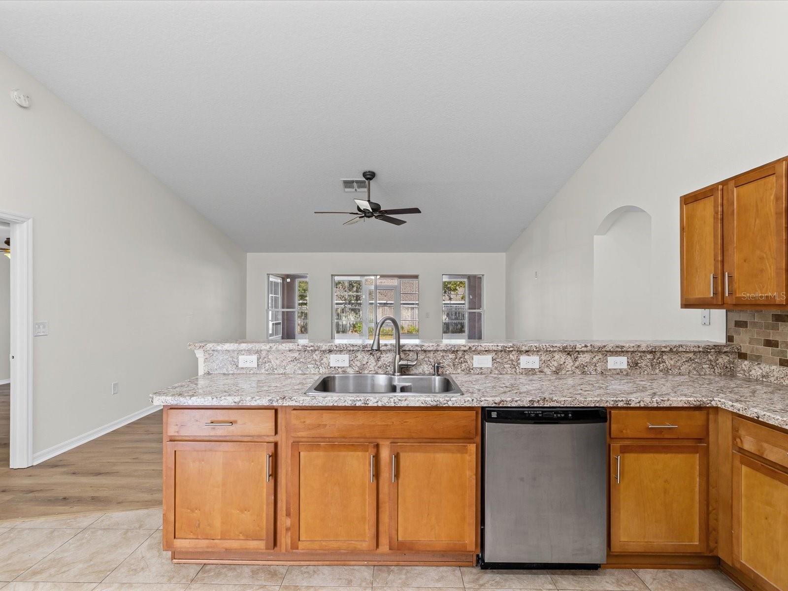 Kitchen to Family Room