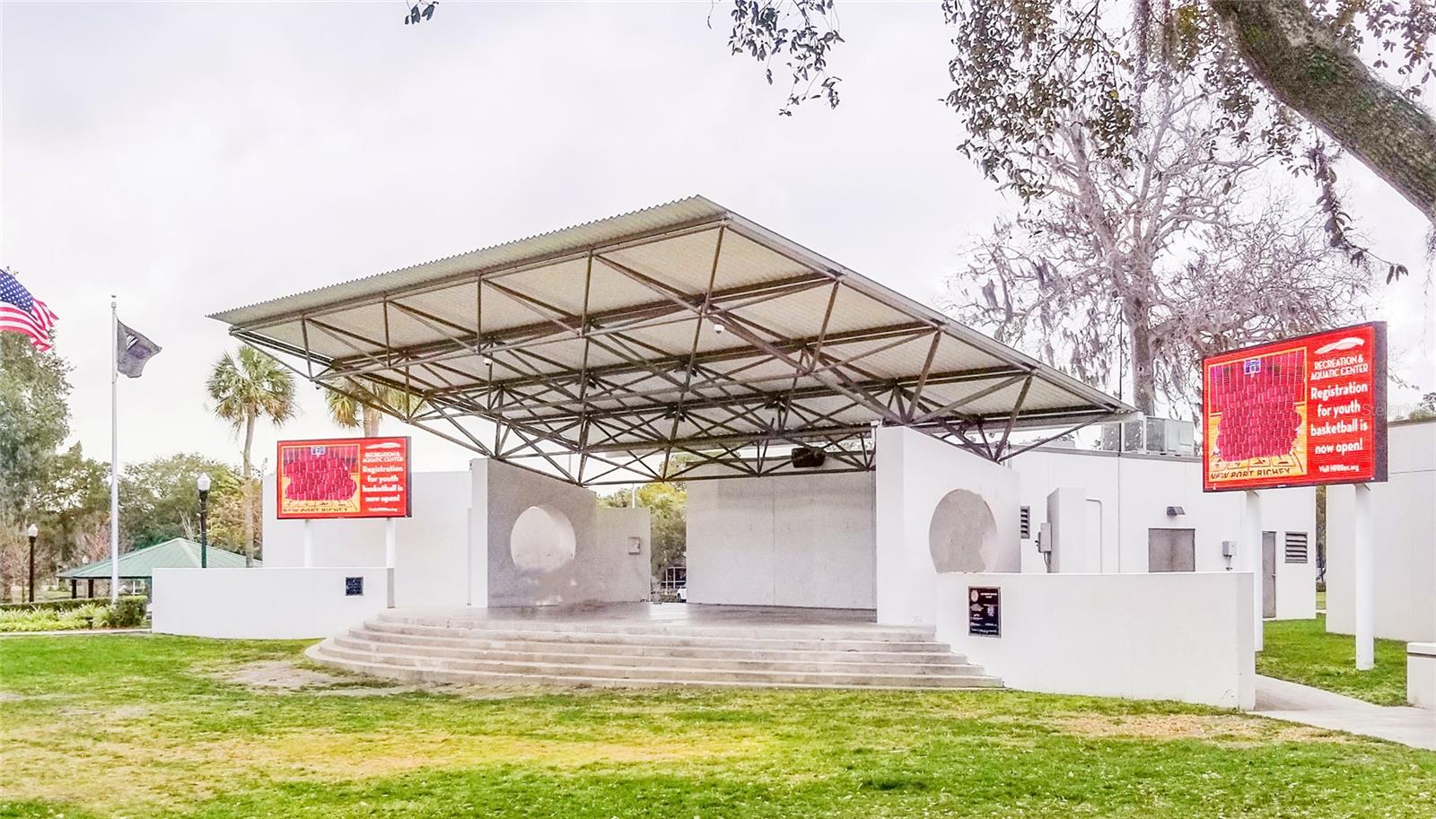 Outdoor concert stage