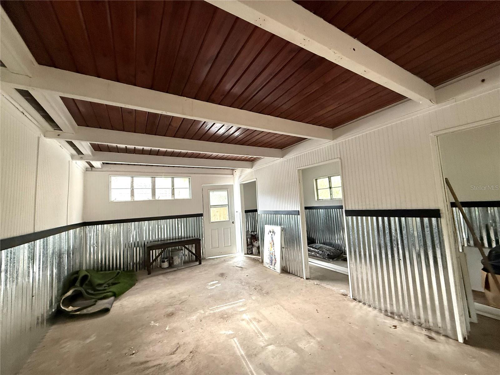 Unfinished studio in back