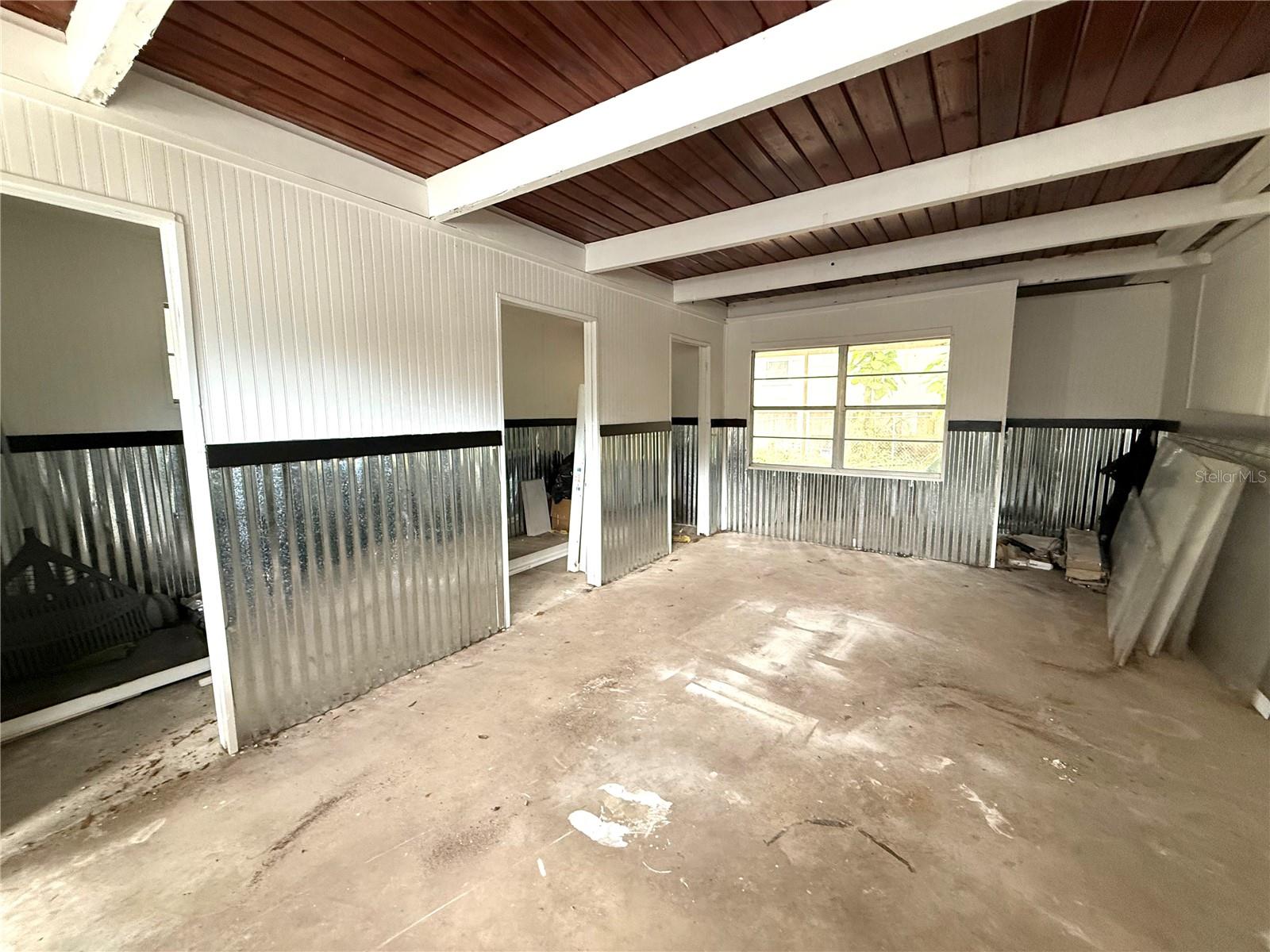 Unfinished studio in back