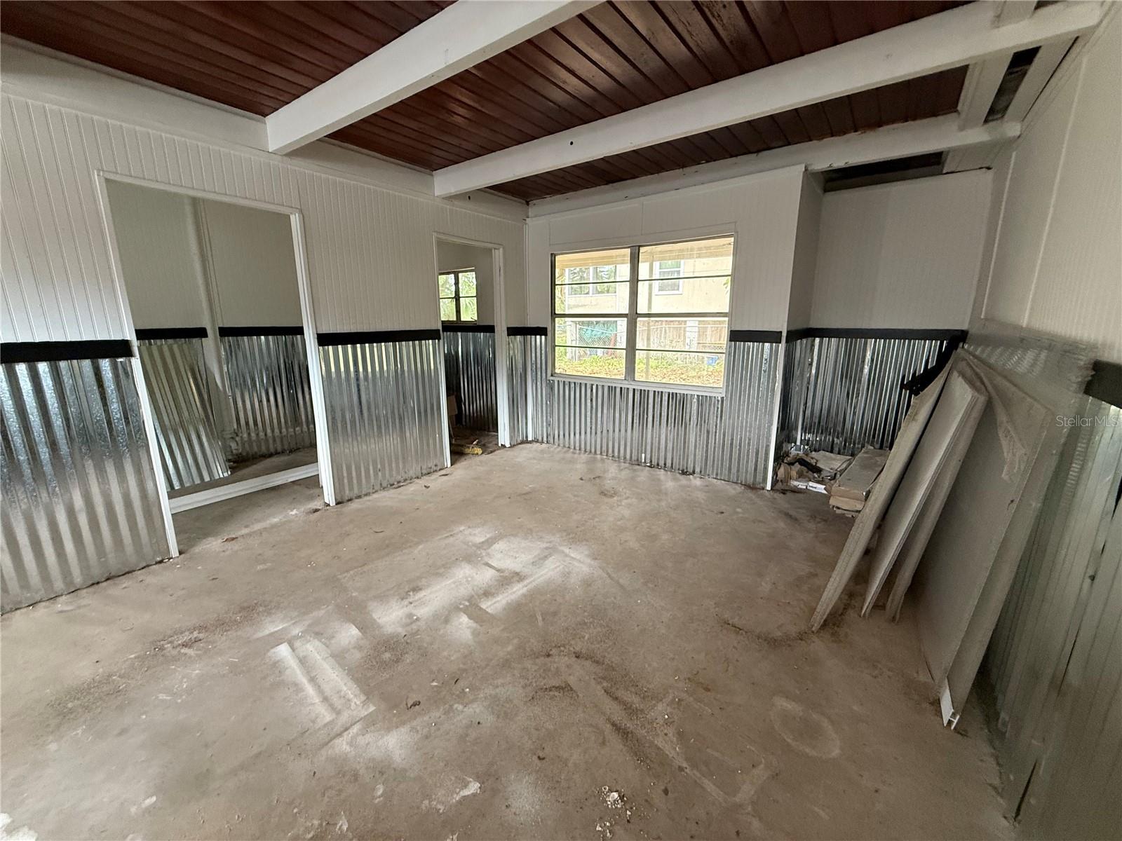 Unfinished studio in back