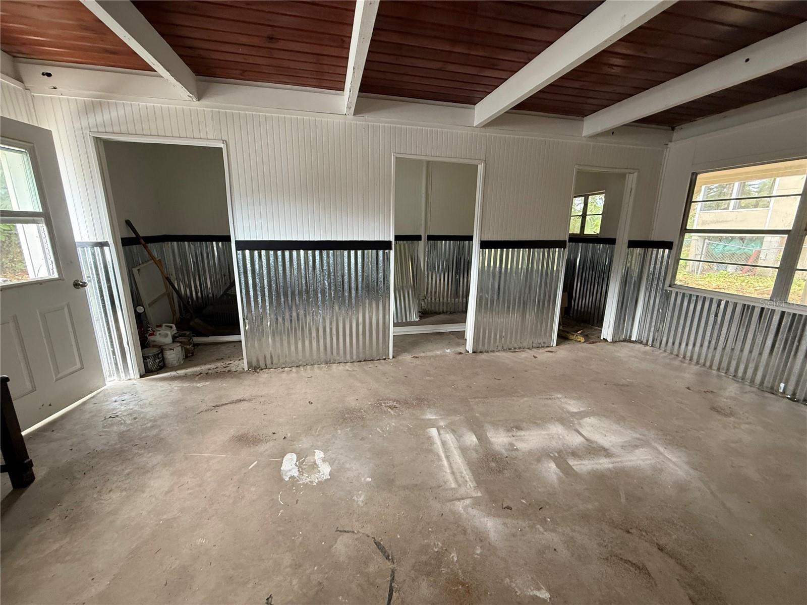 Unfinished studio in back