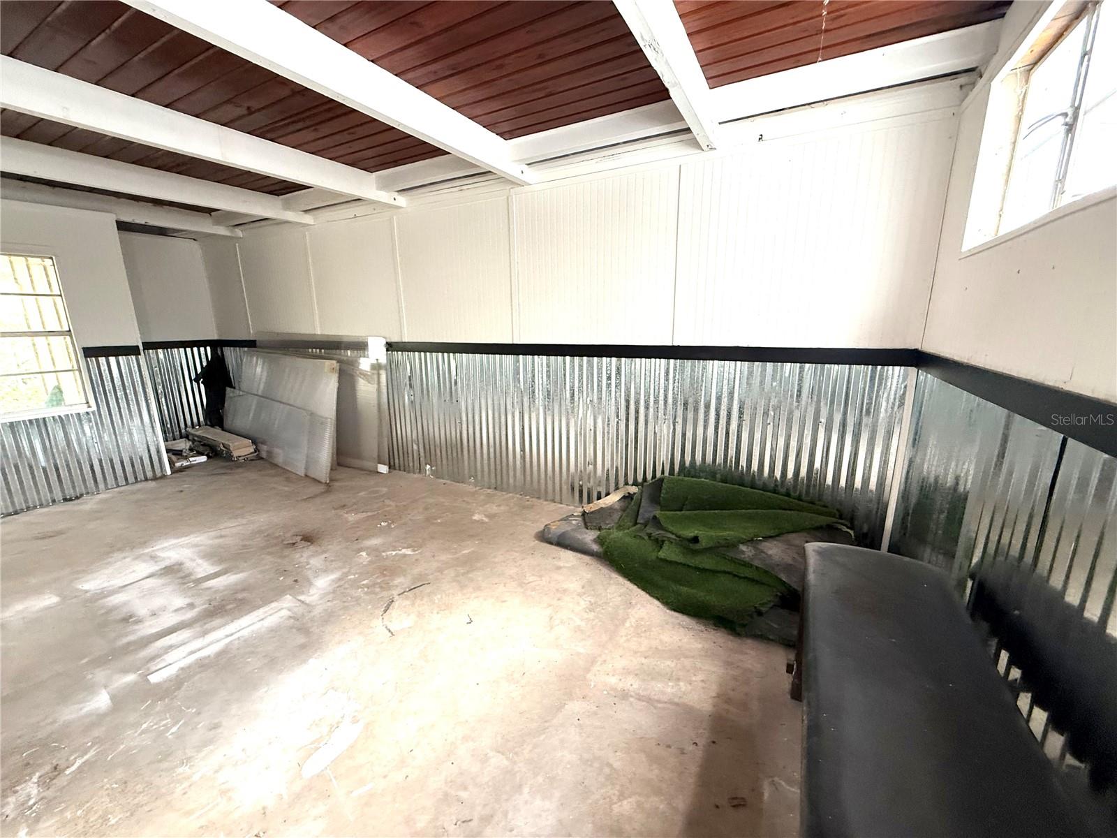 Unfinished studio in back