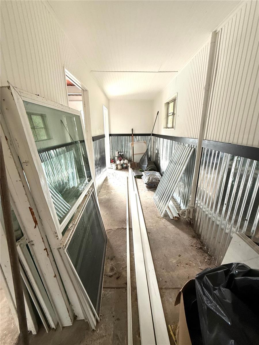 Unfinished studio in back