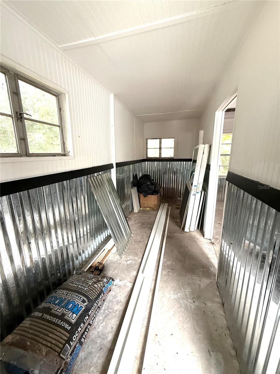 Unfinished studio in back