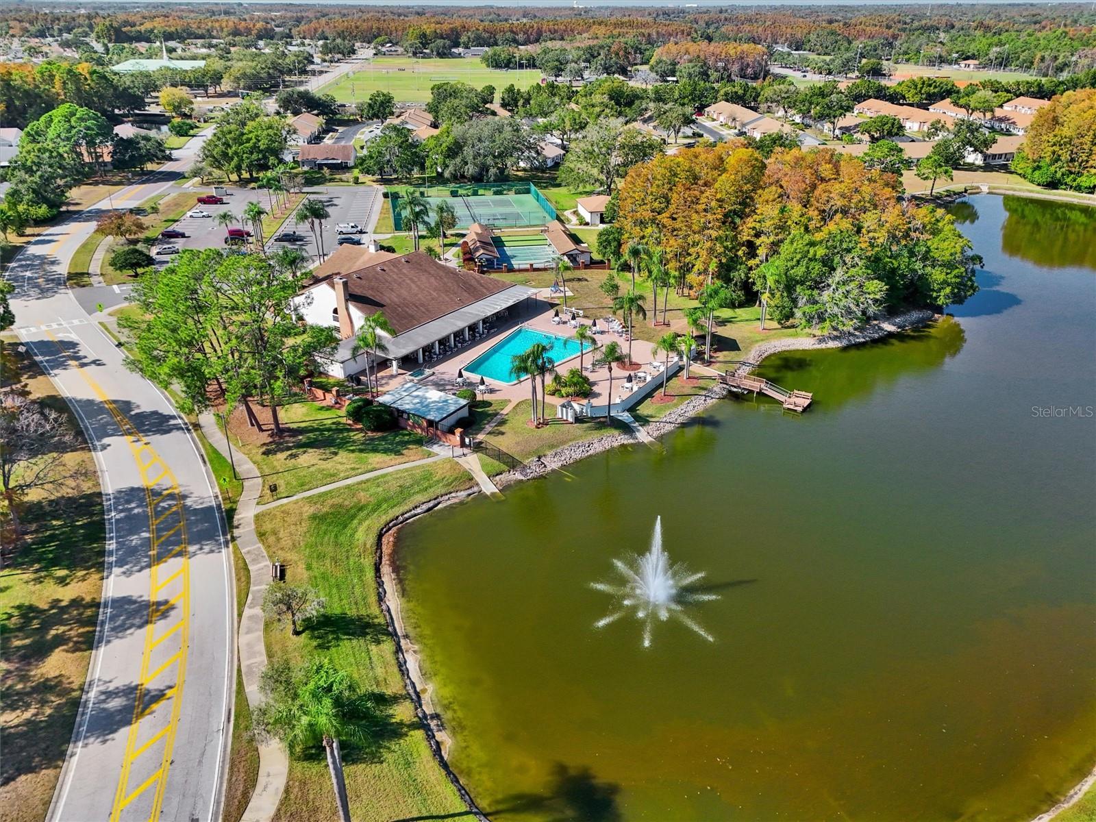 Multiple water features within the community.