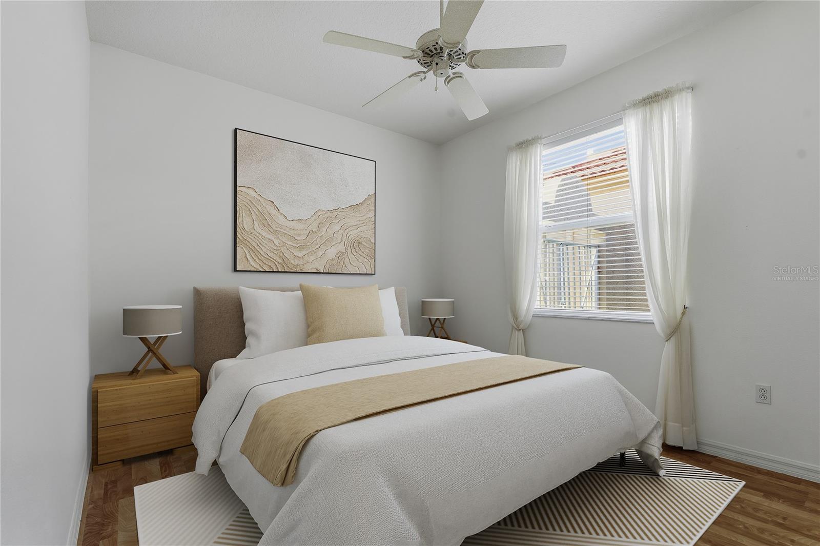 Virtually Staged Spare Bedroom