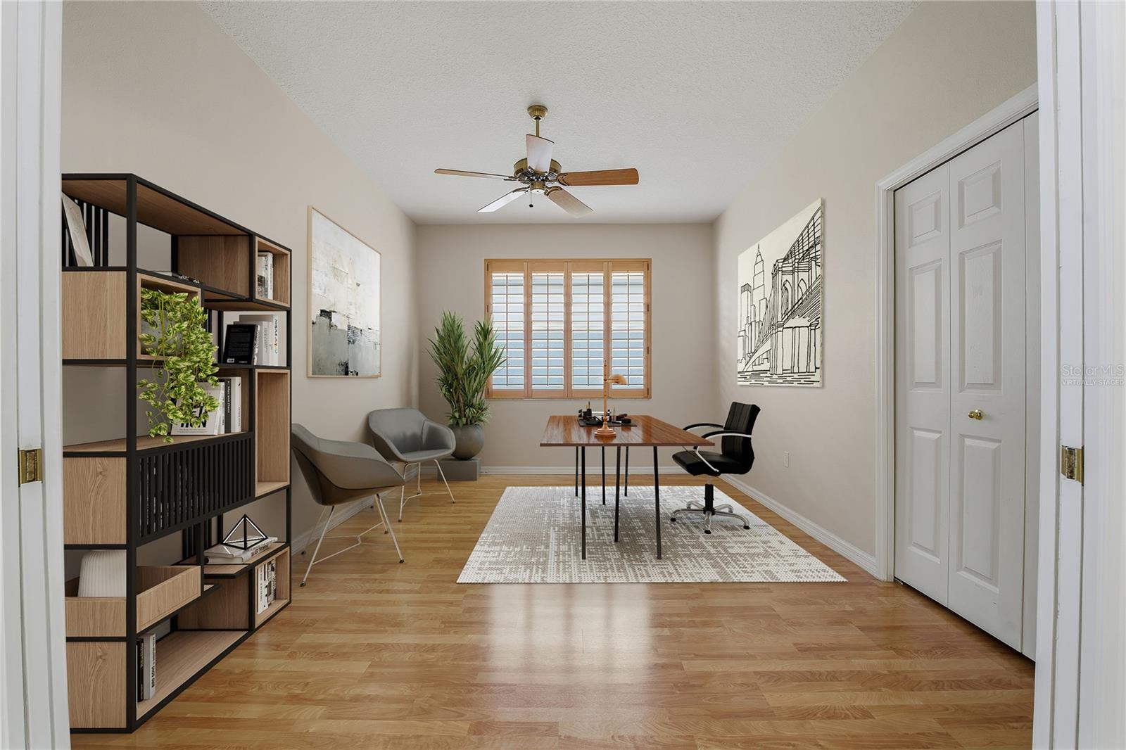 Virtually Staged Den