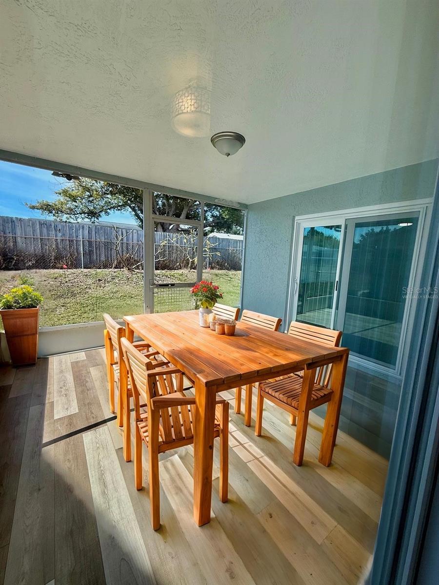 Virtually Staged Screened Patio