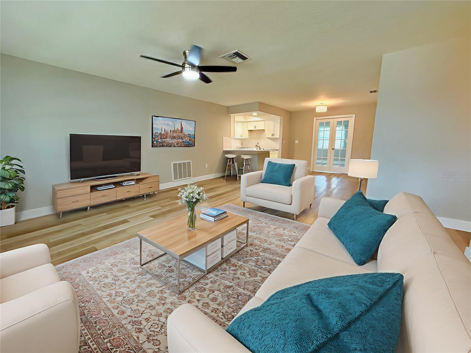 Virtually Staged Living Room