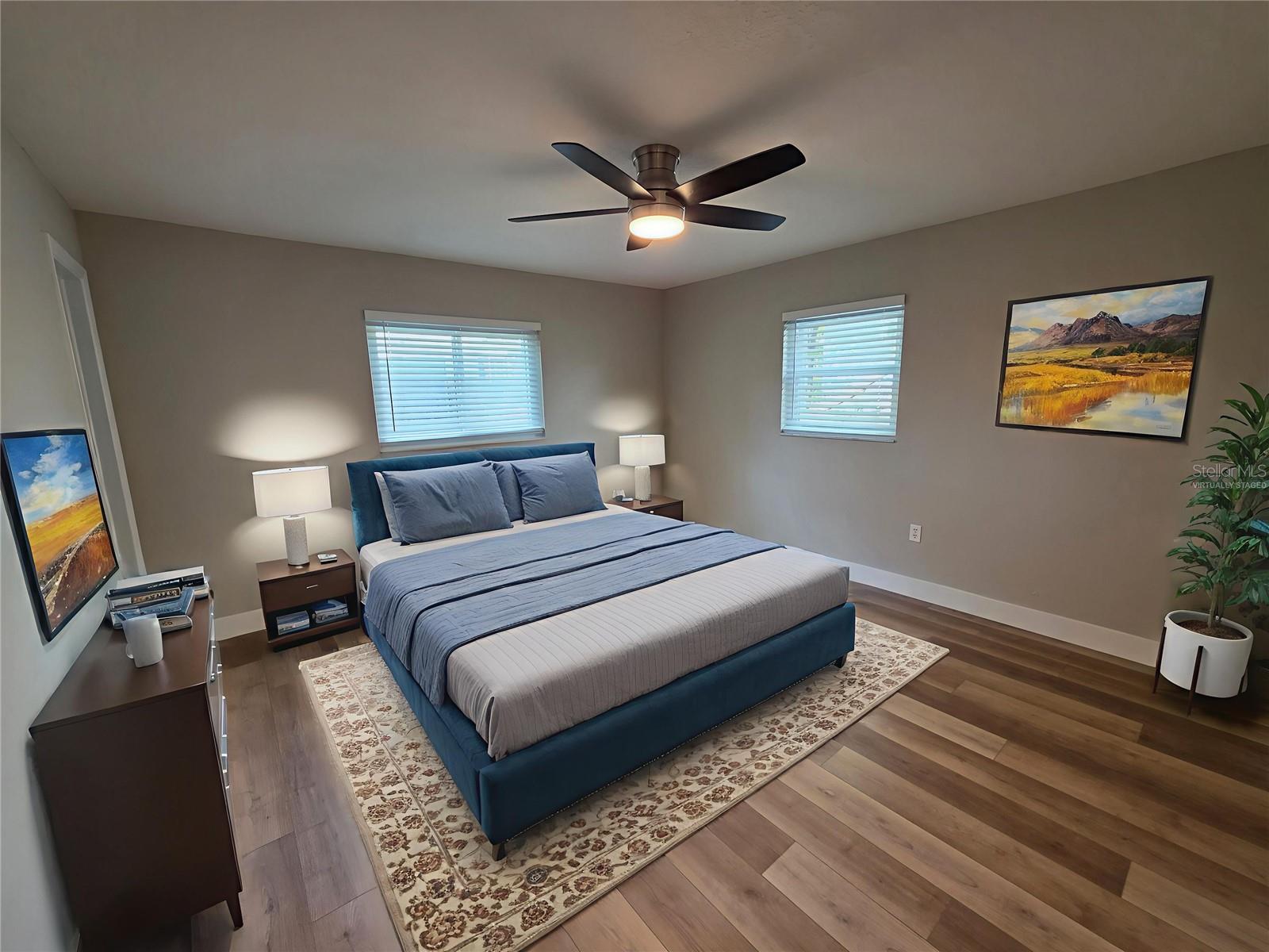 Virtually Staged Primary Bedroom