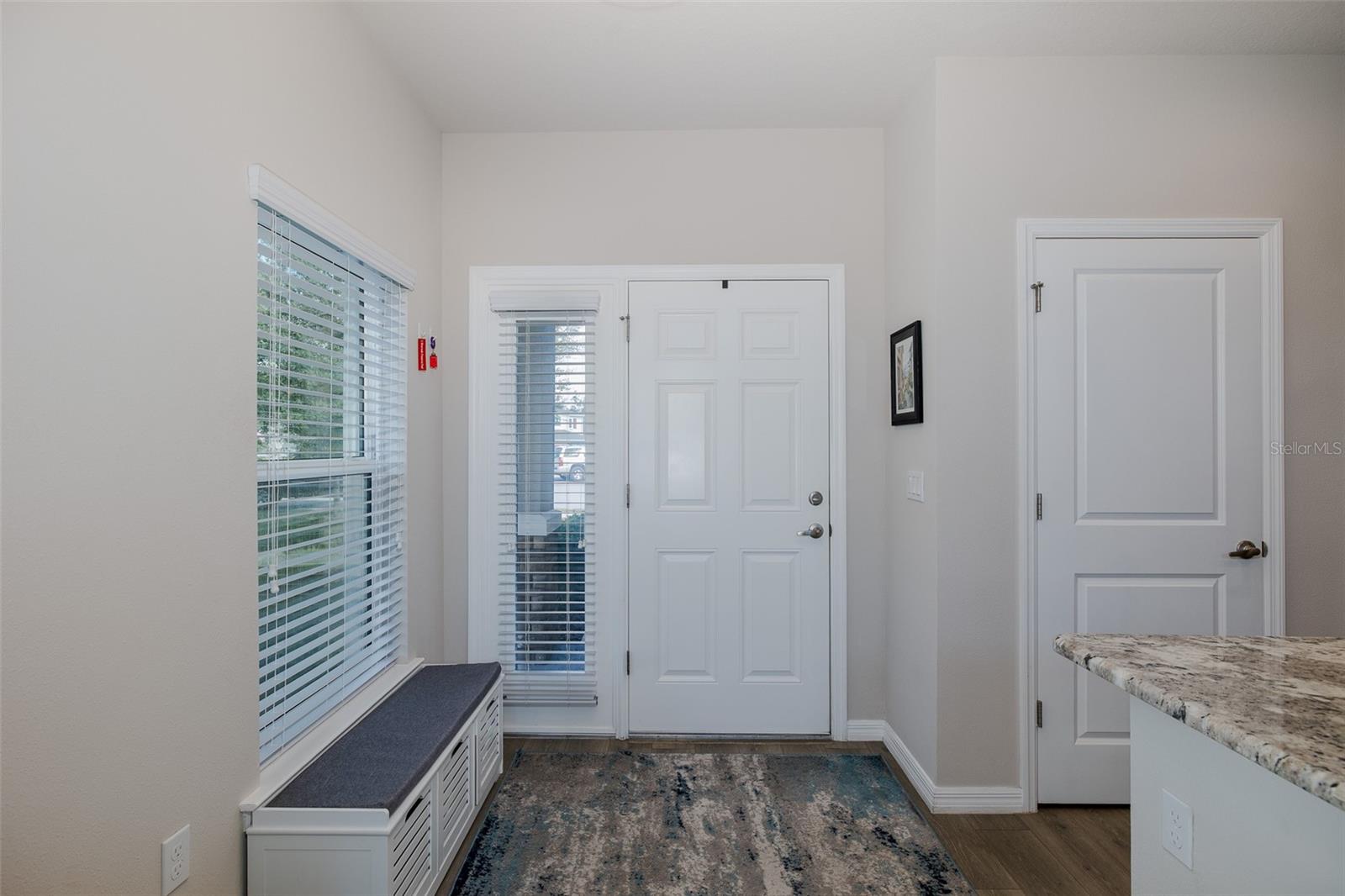 Large front entry with sidelight