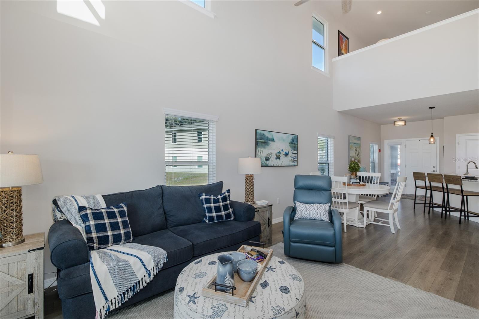 Living area looking toward front of home