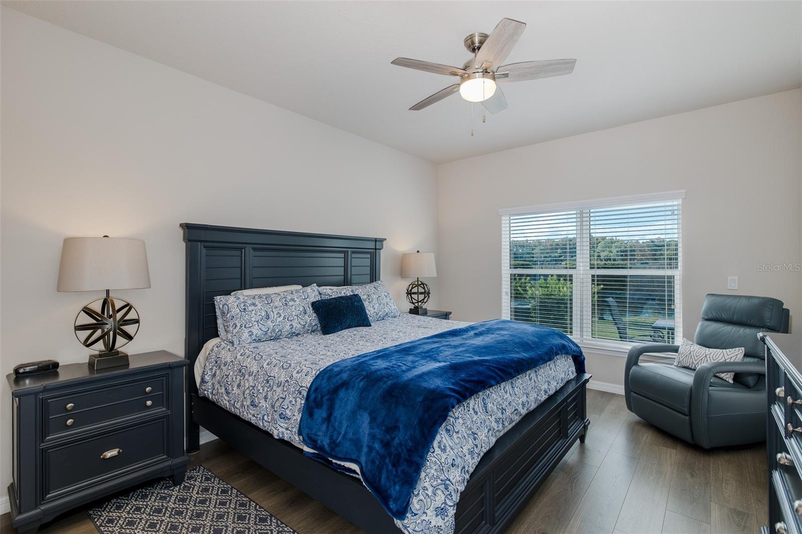 Primary bedroom suite on first floor