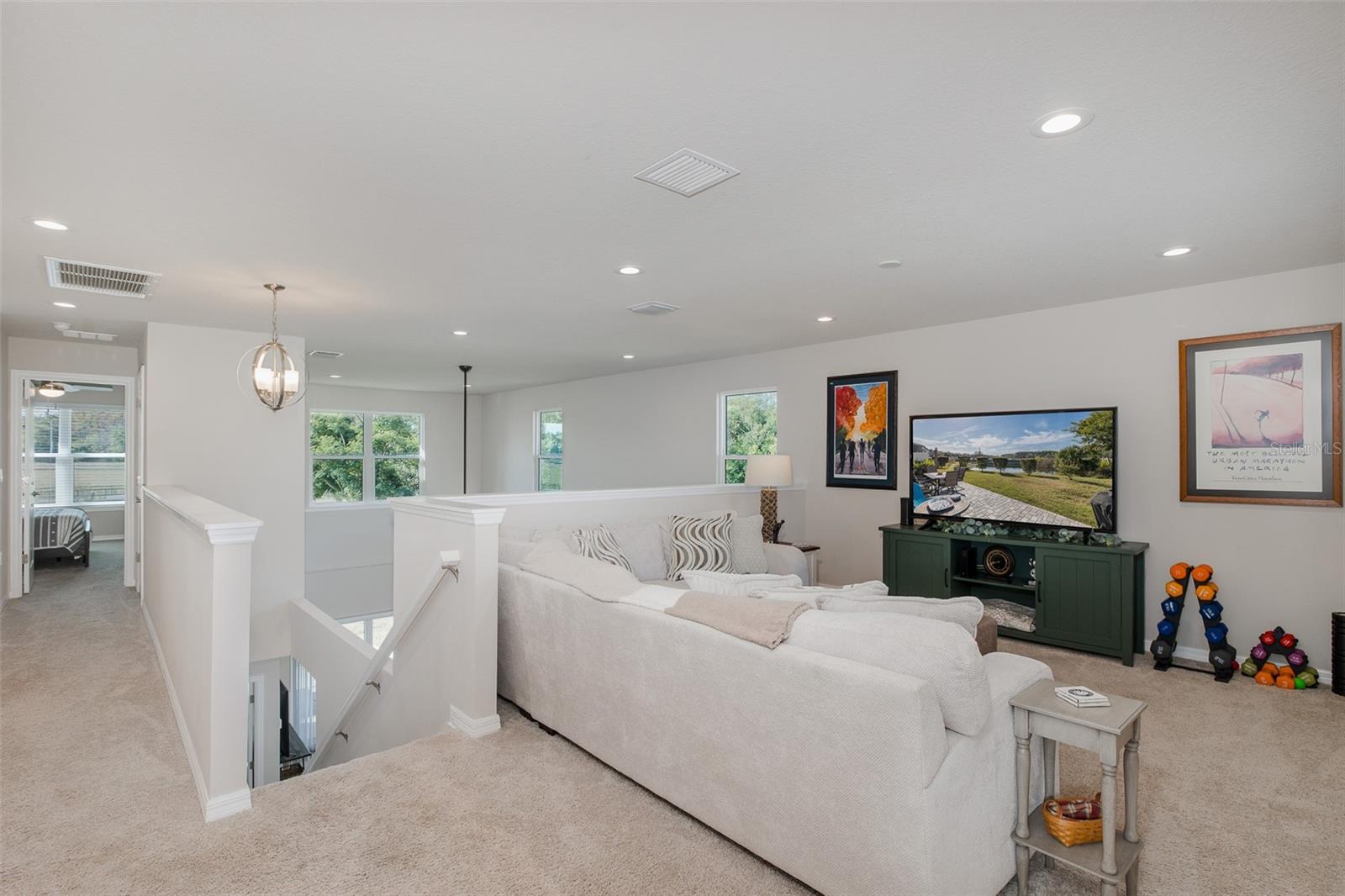 Large loft entertainment area