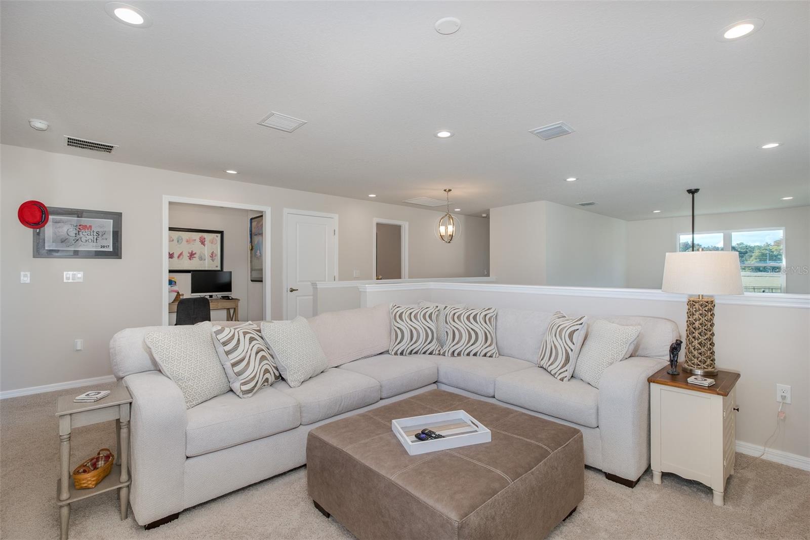 Loft is open and bright