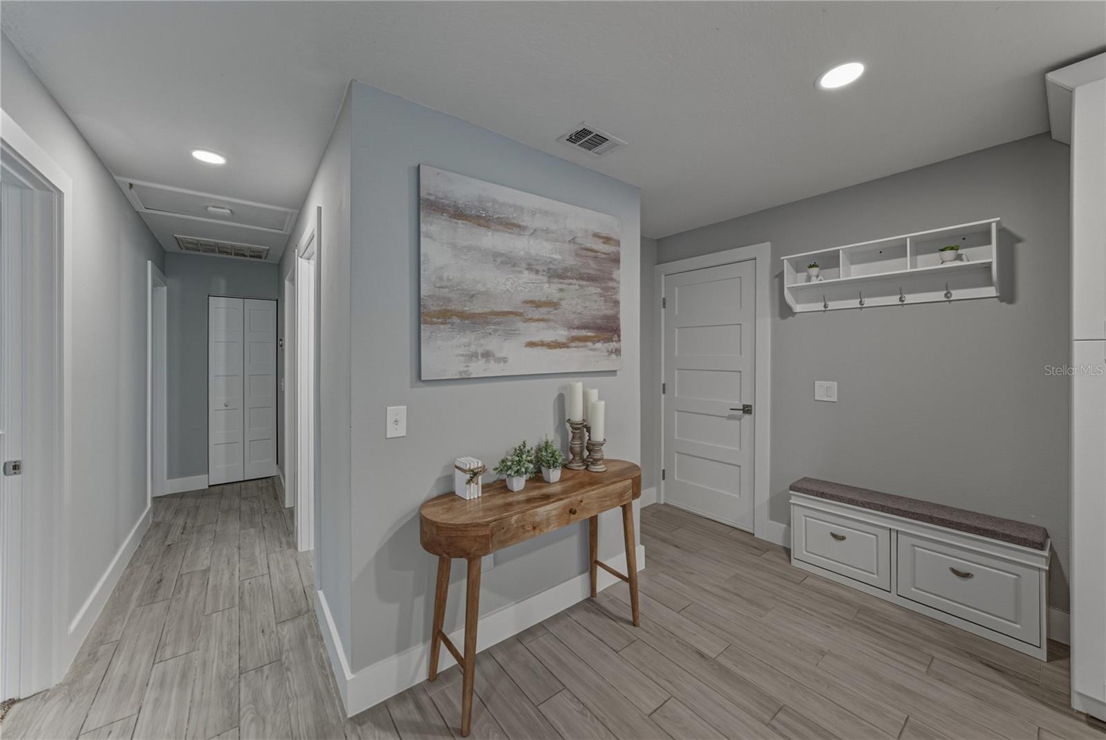 Door to garage and hallway