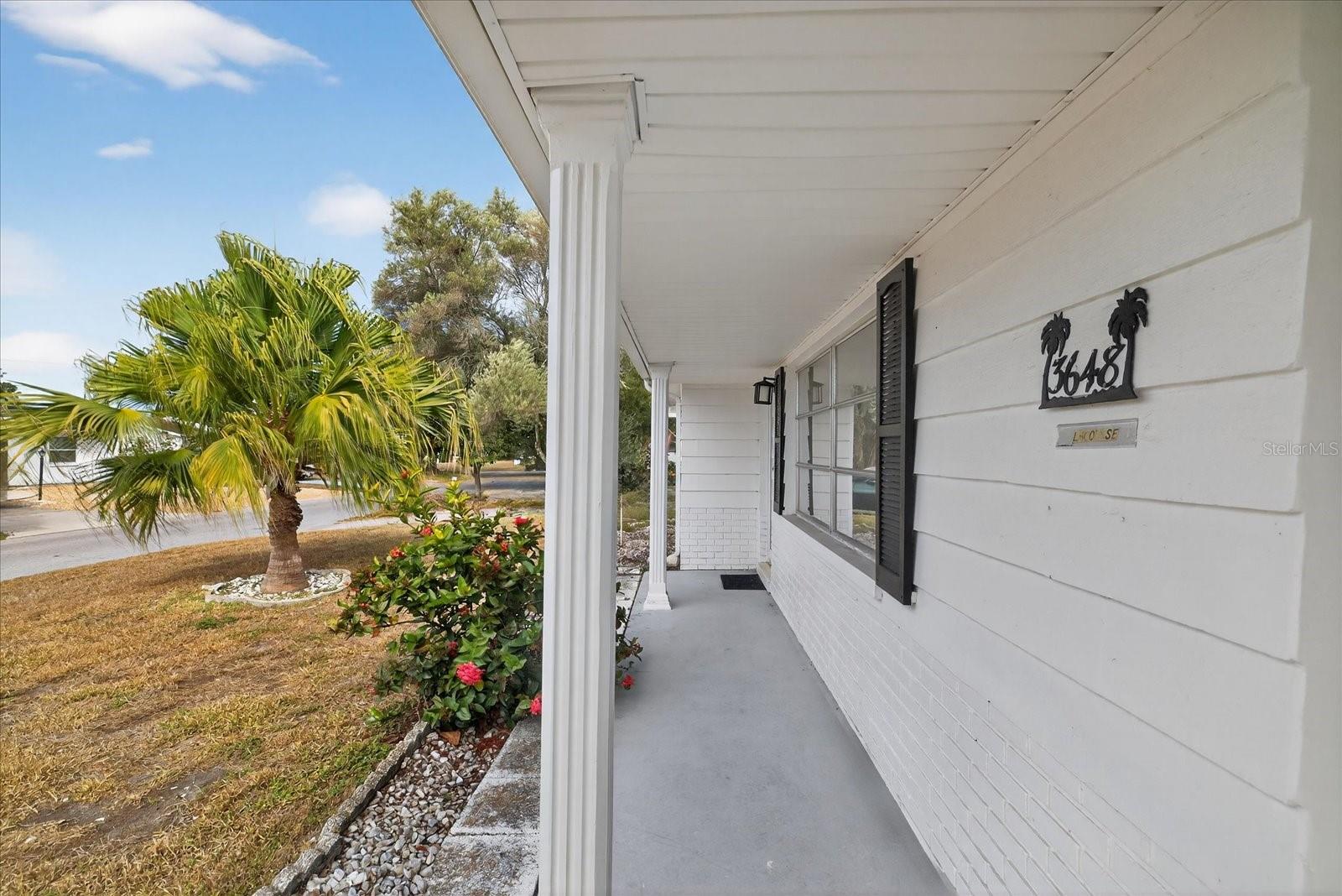 Covered front walkway