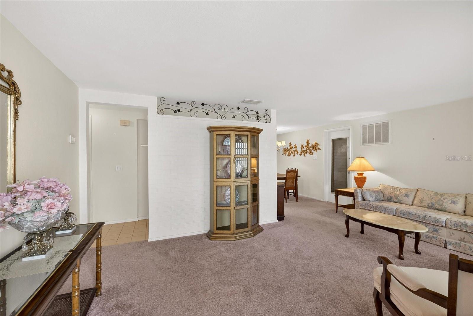 View from front entry