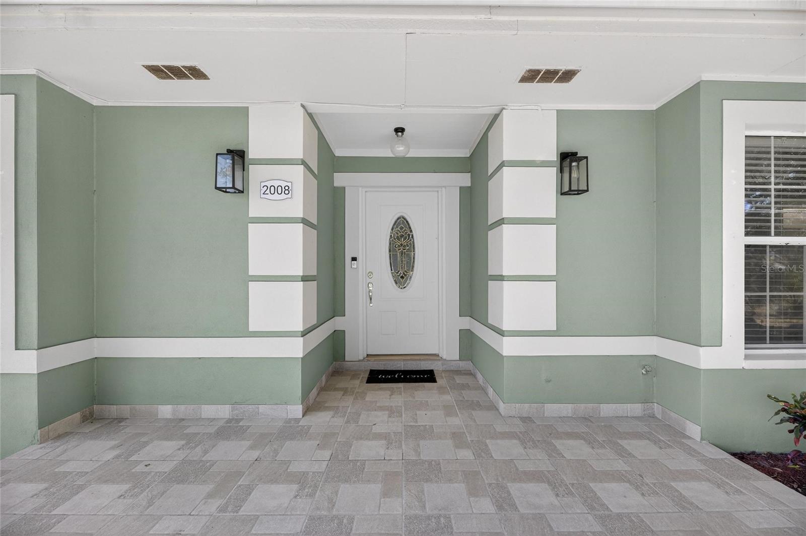 Exterior Front Pavered Entry