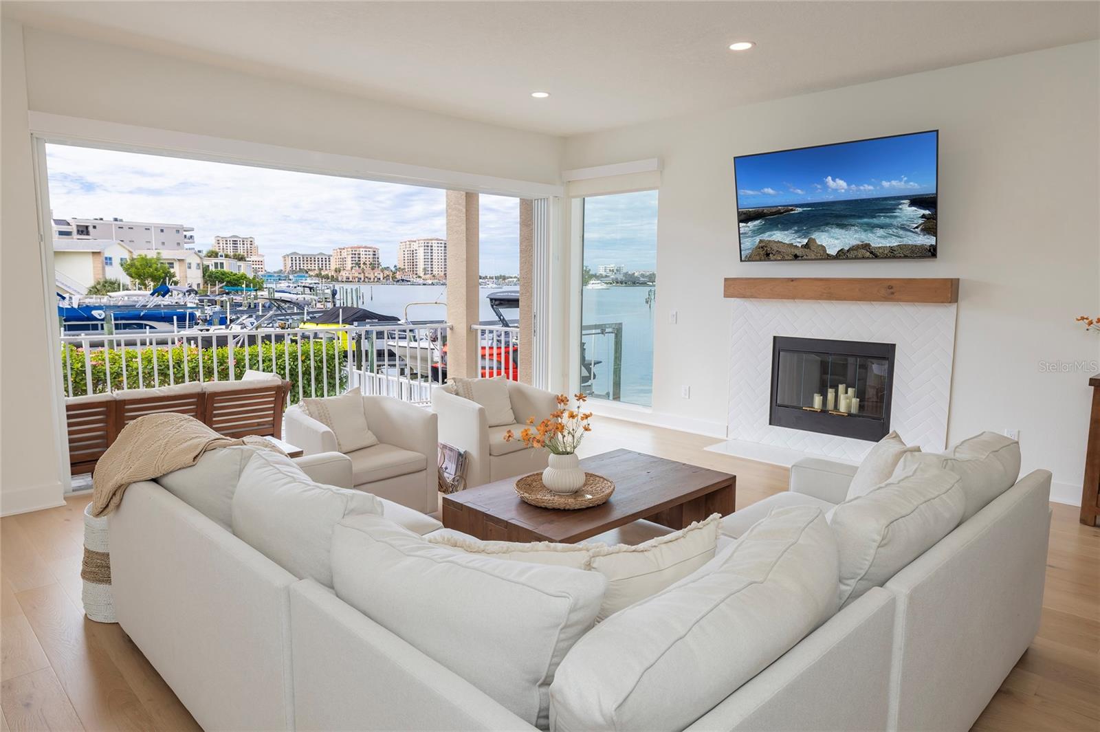 Large Living Room with Water Views