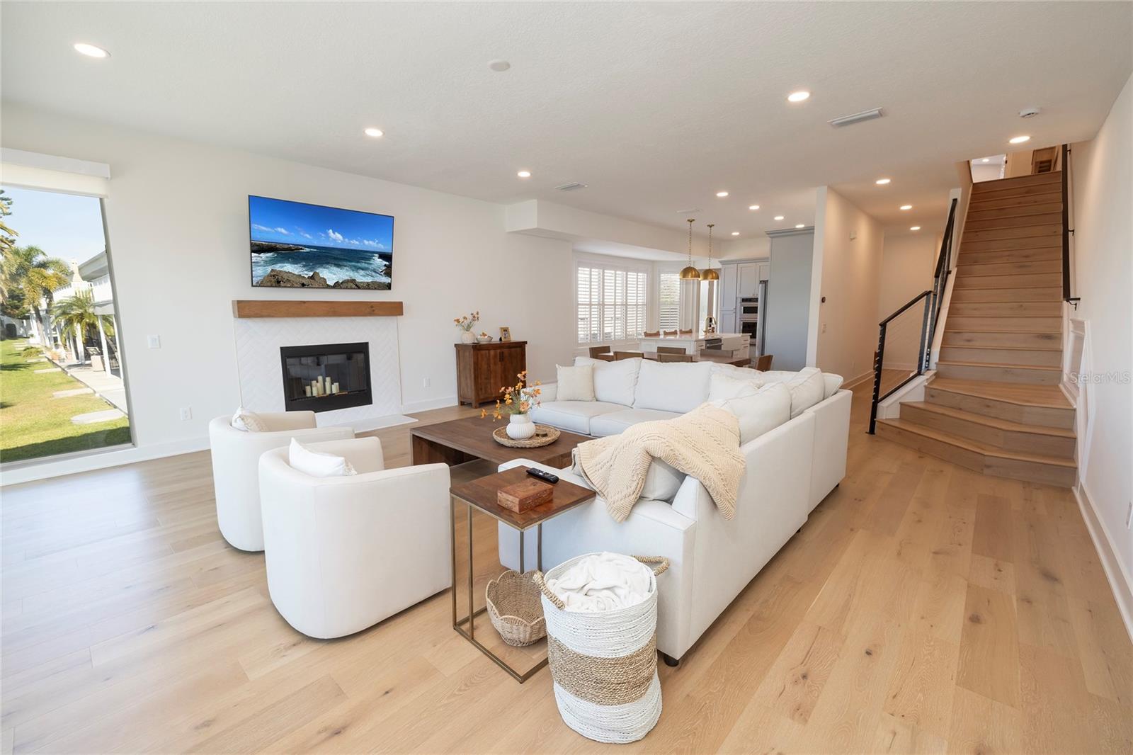 Large Living Room with Water Views