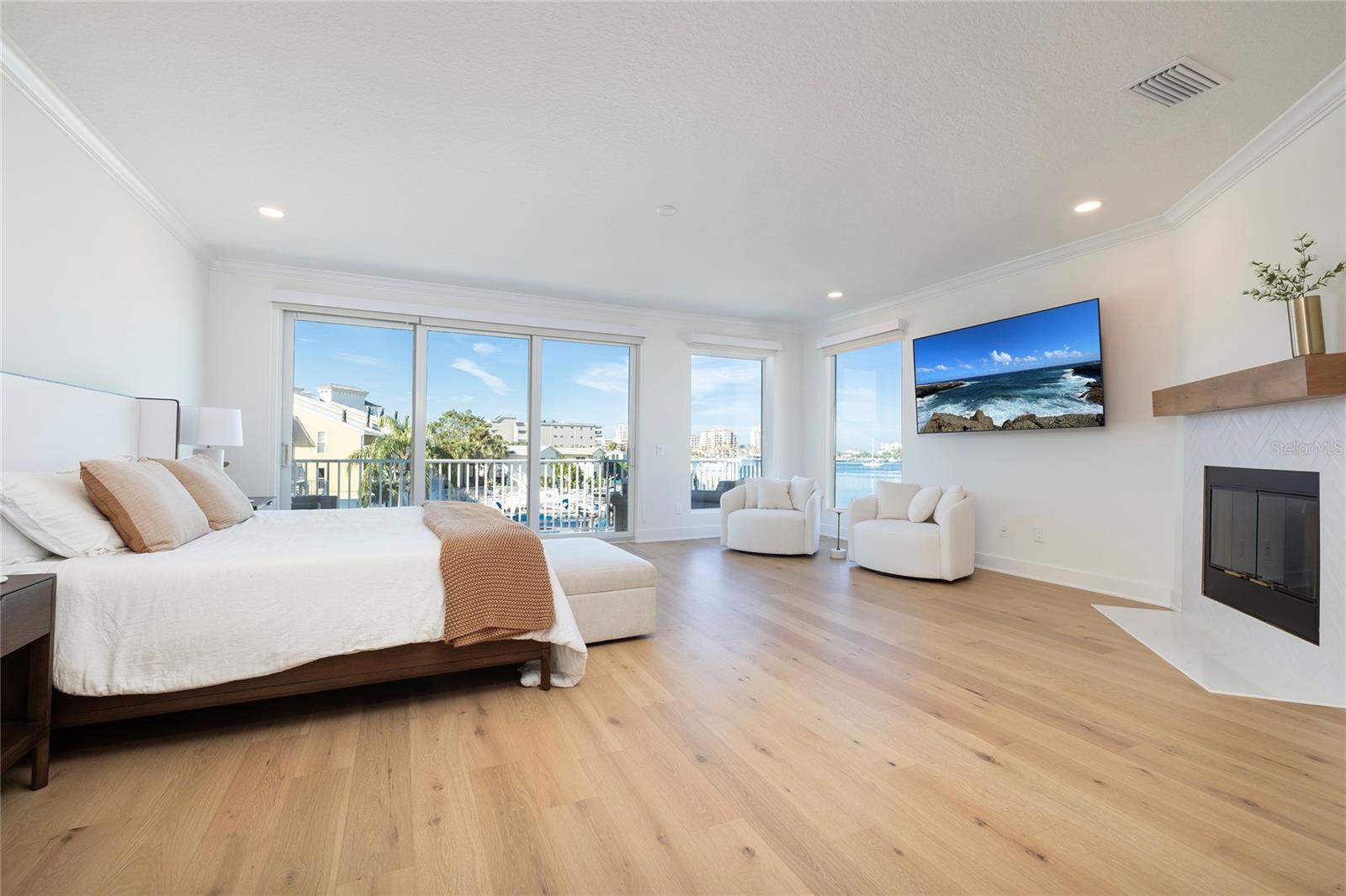 Primary Bedroom with water views