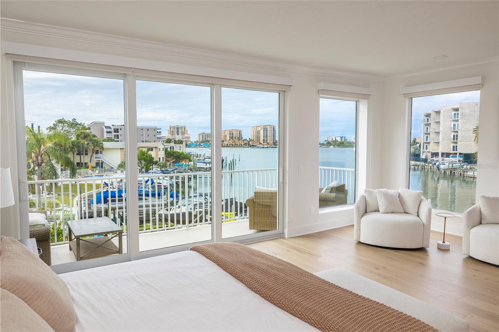 Primary Bedroom with water views