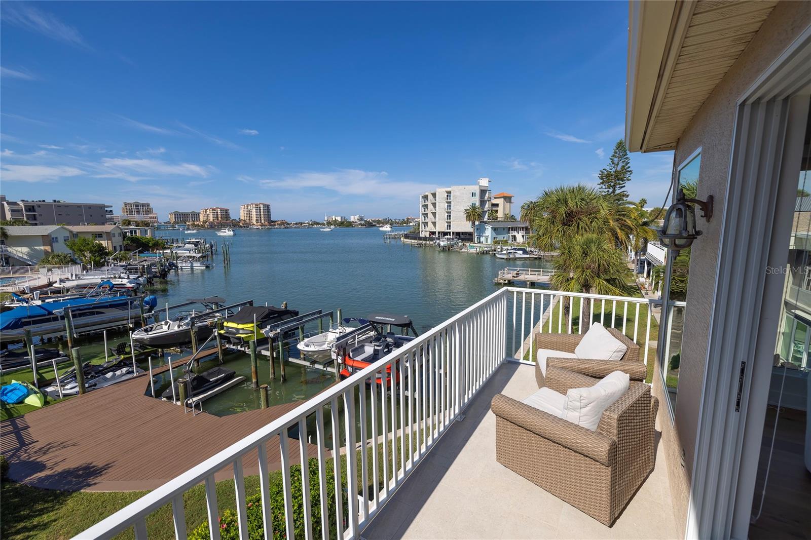 Primary Bedroom Balcony with Water Views