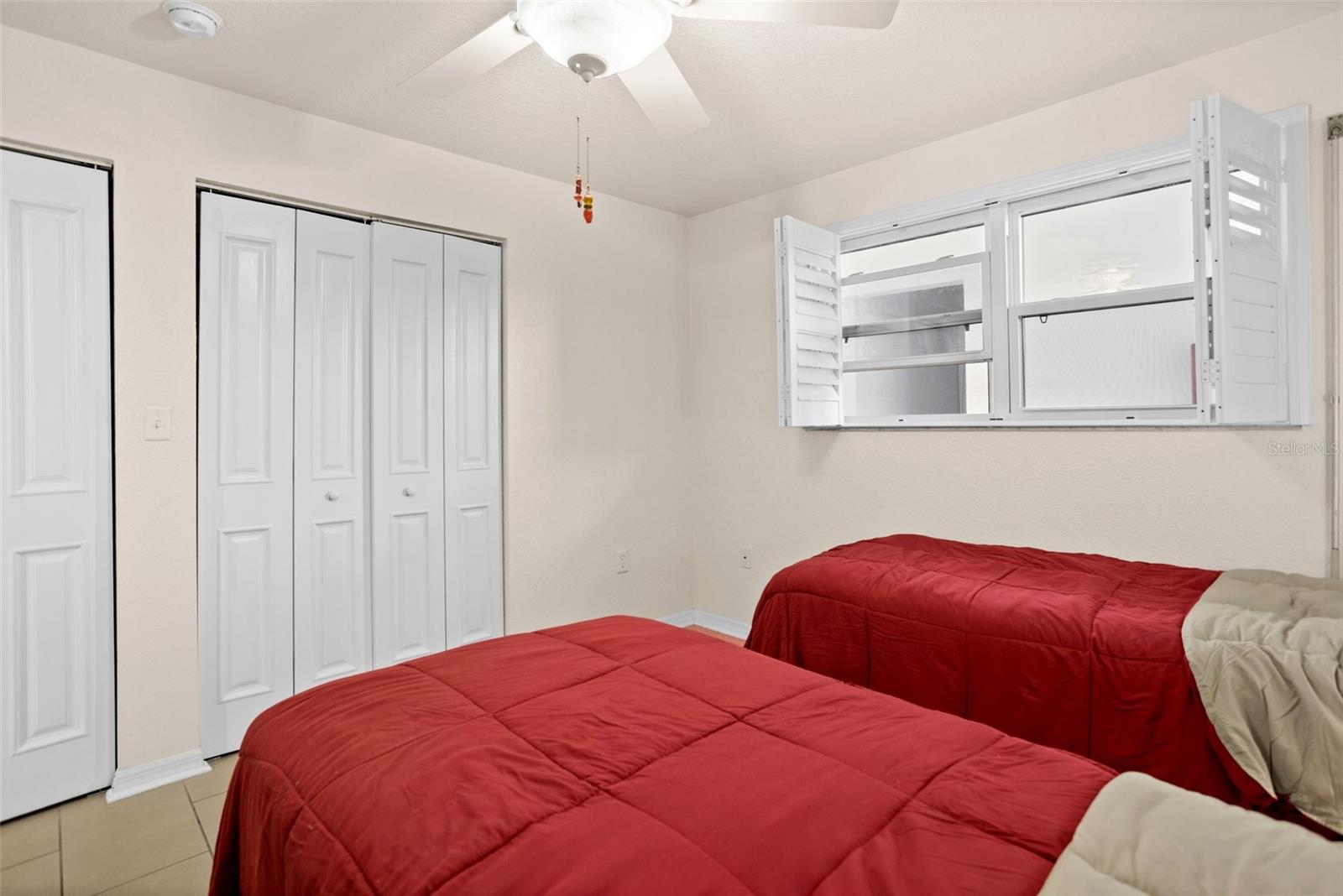 double closet in 2nd bedroom