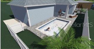 RENDERING for private pool in the backyard