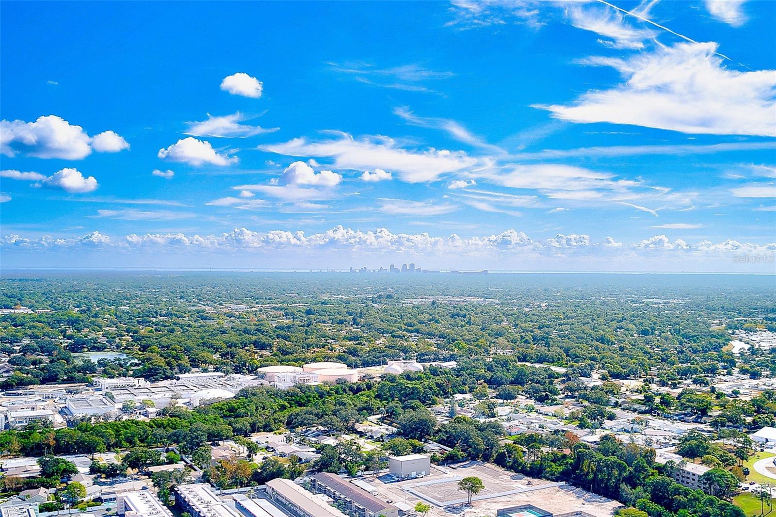 Ariel View towards Downtown St. Pete