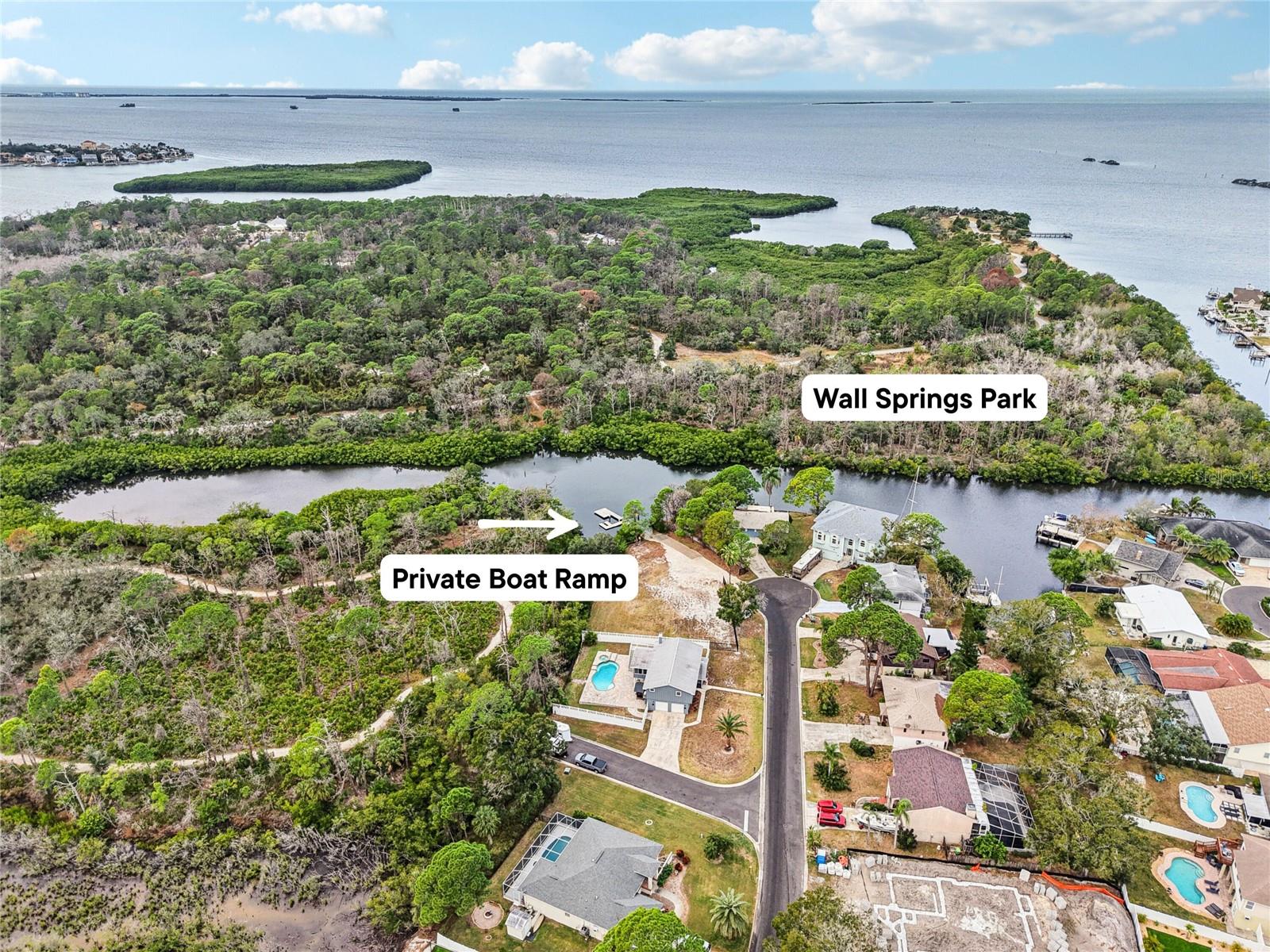 Exclusive access to a neighborhood boat ramp