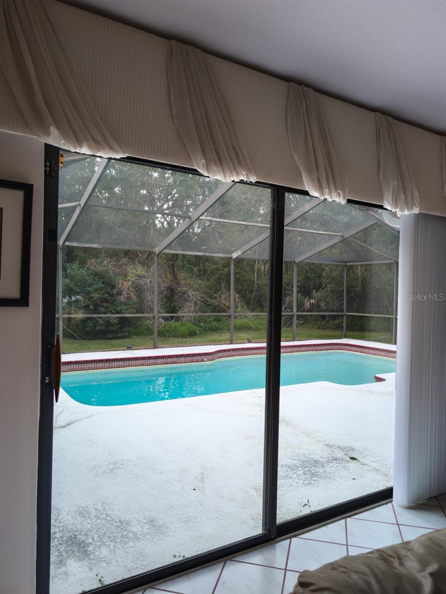 views from kitchen and family room