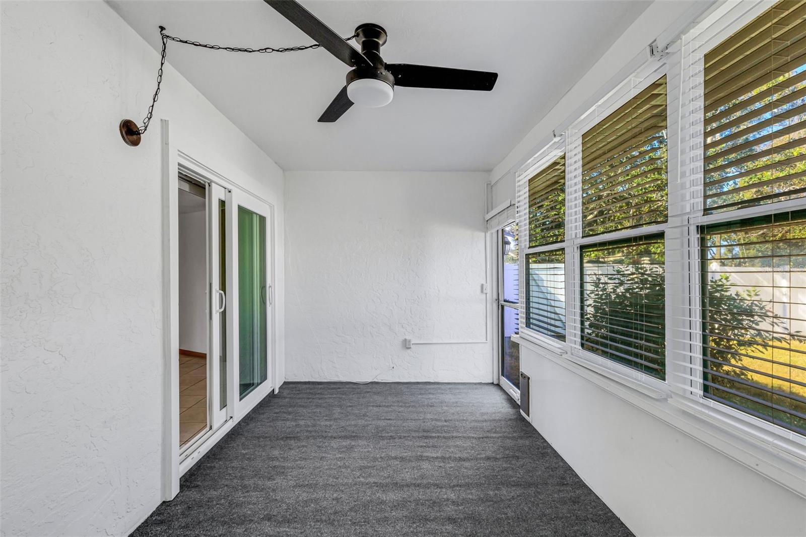 New carpet in Florida room