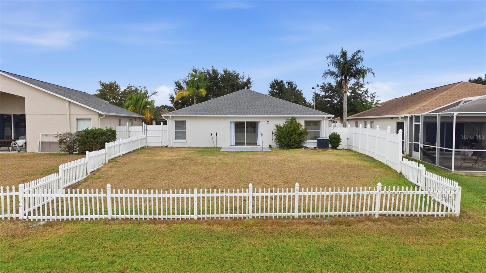 Large fenced in backyard