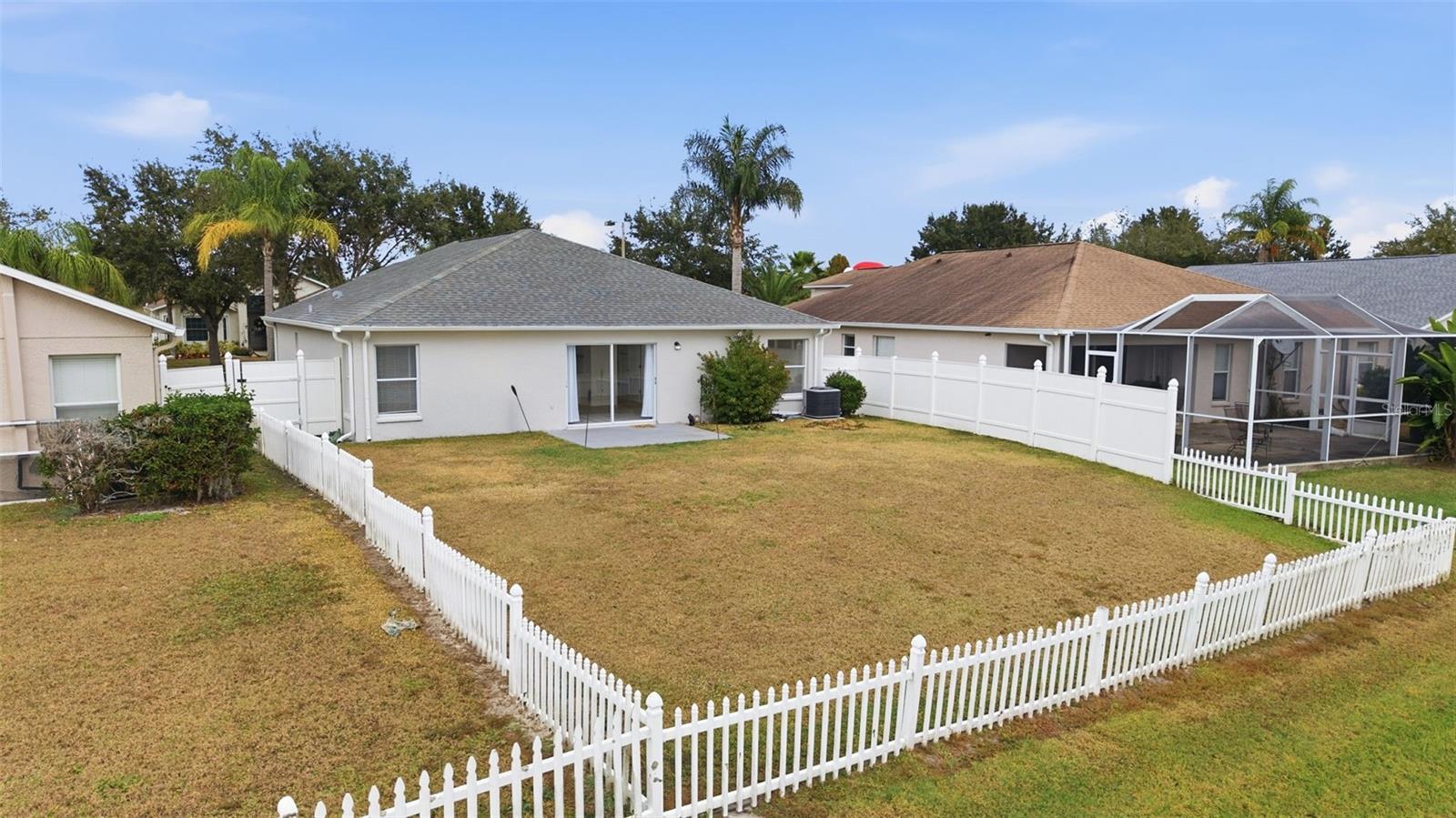 Large fenced in backyard