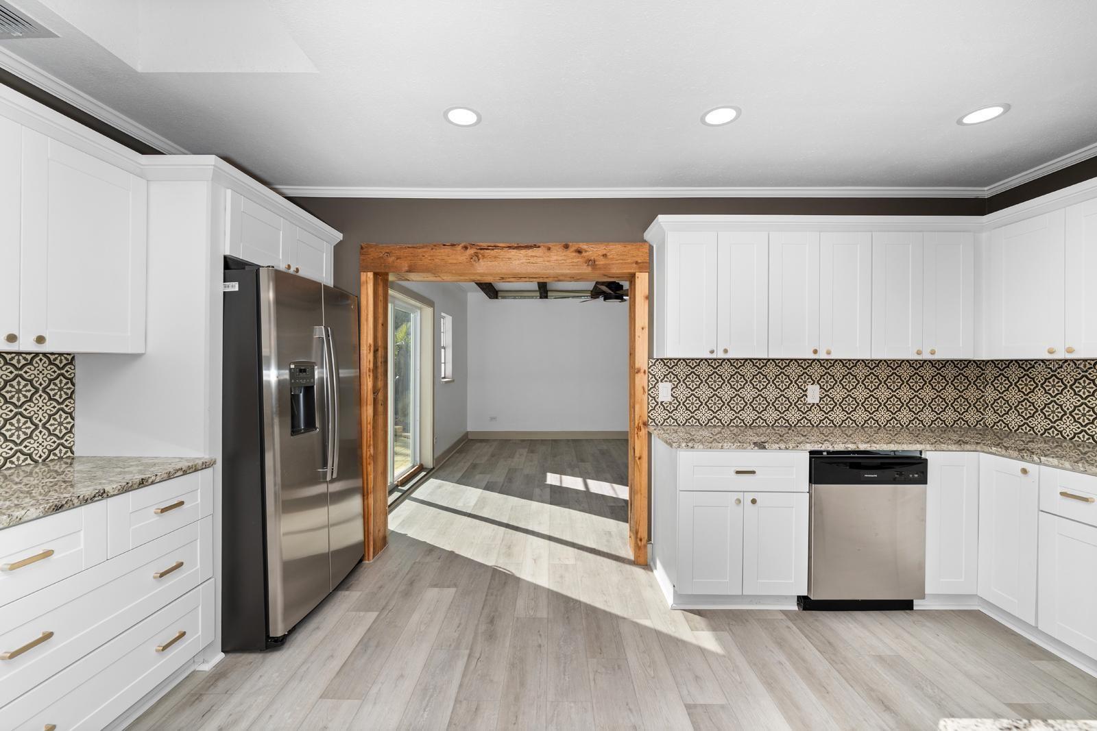 Kitchen looking into the family room