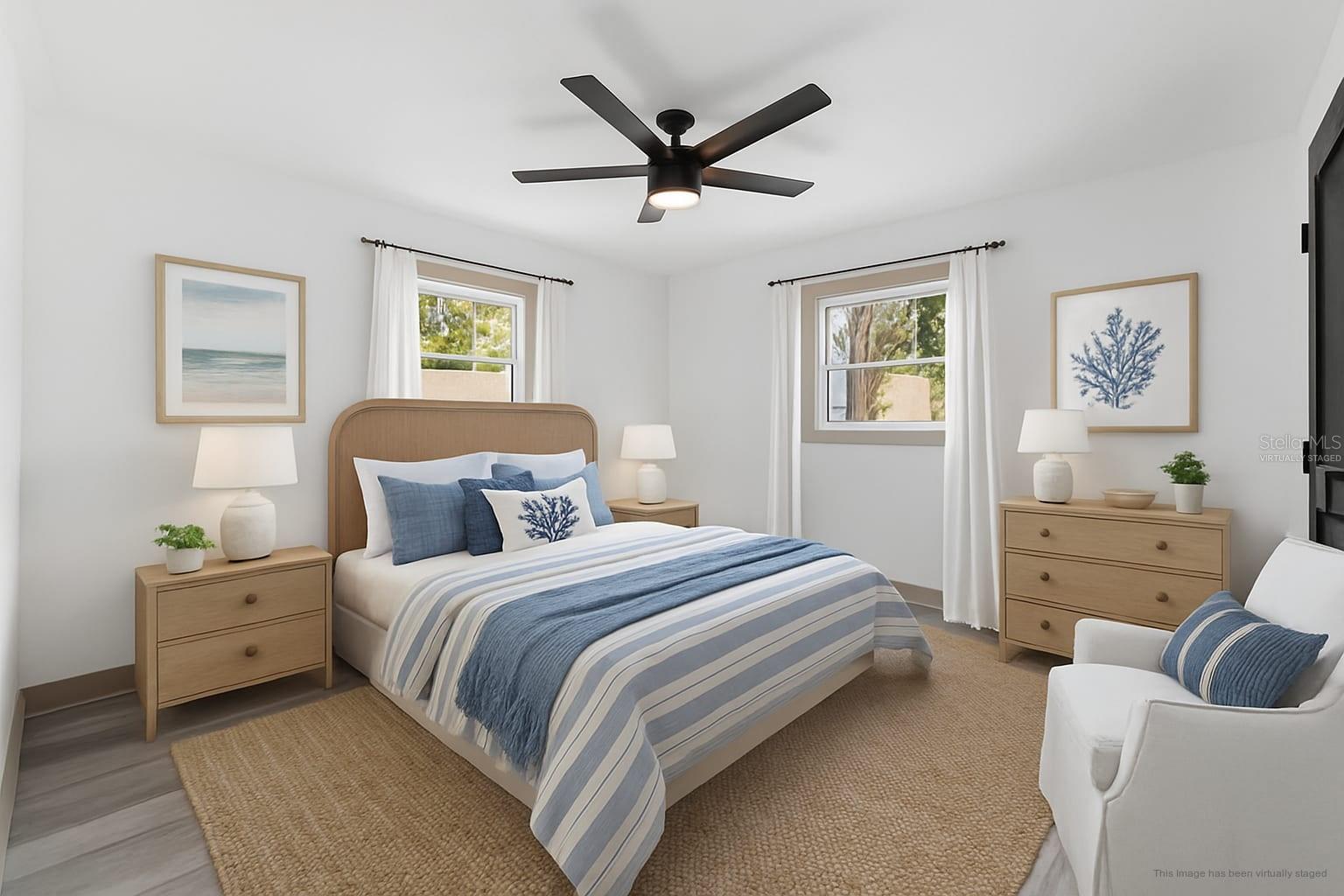 Bedroom two virtually staged